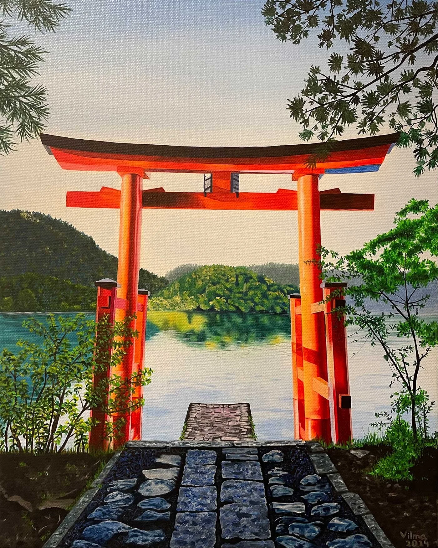 Painting of a torii gate
