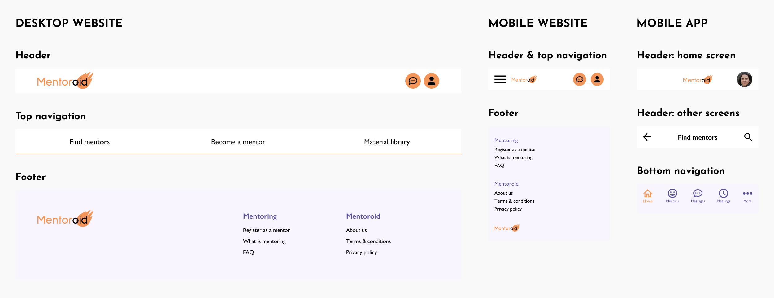 UI navigation components