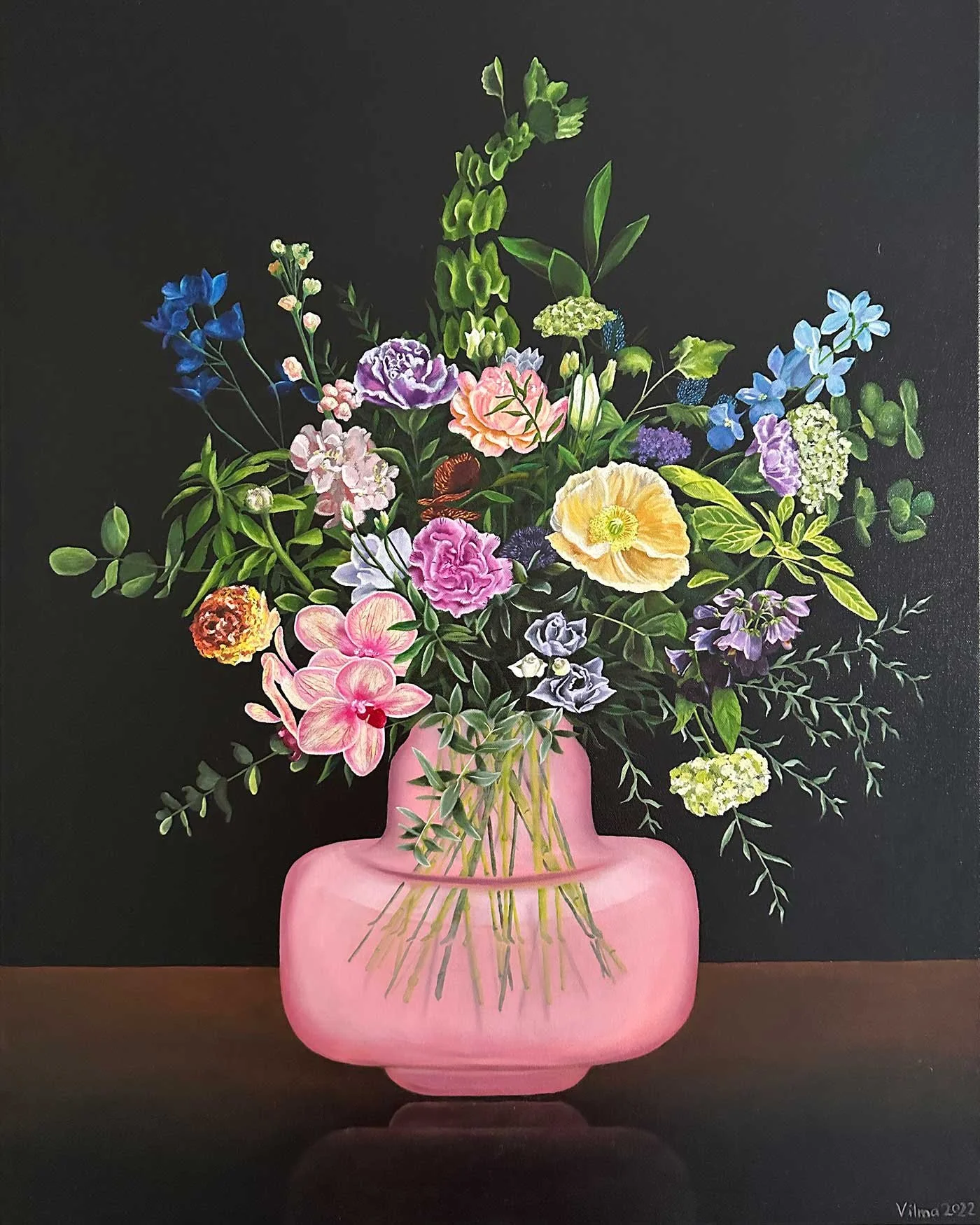 Painting of a flower bouquet
