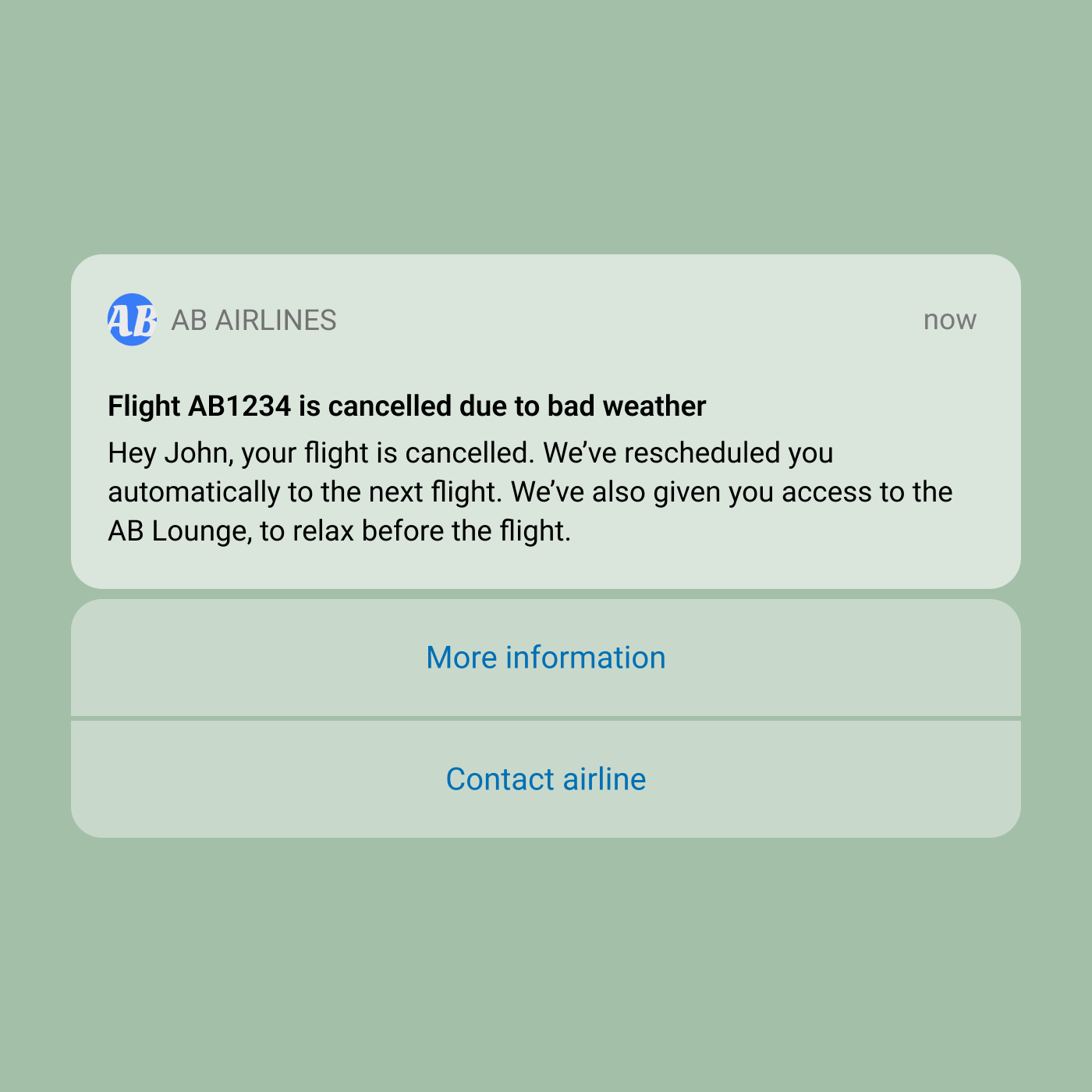 UX writing for a notification