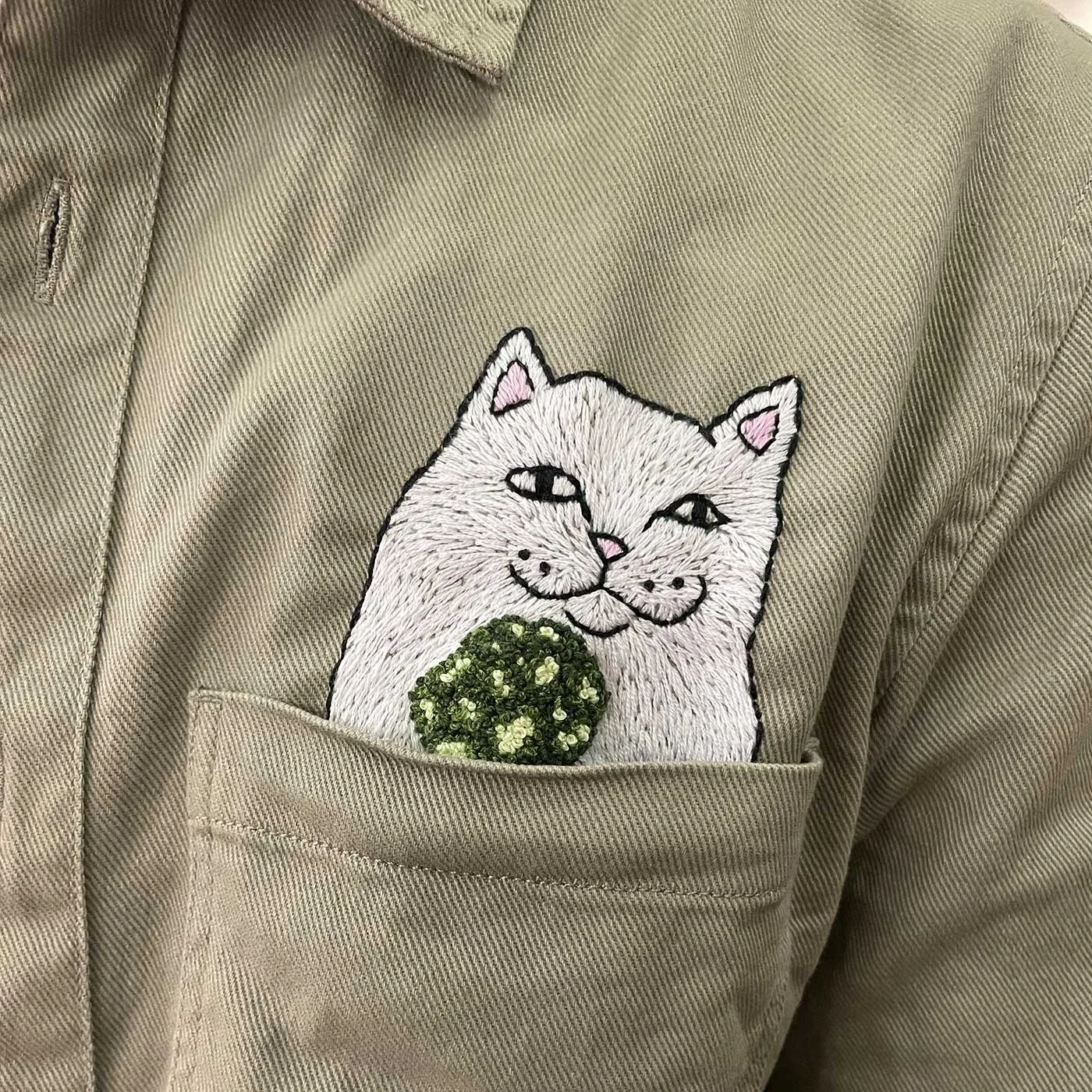Cat embroidery