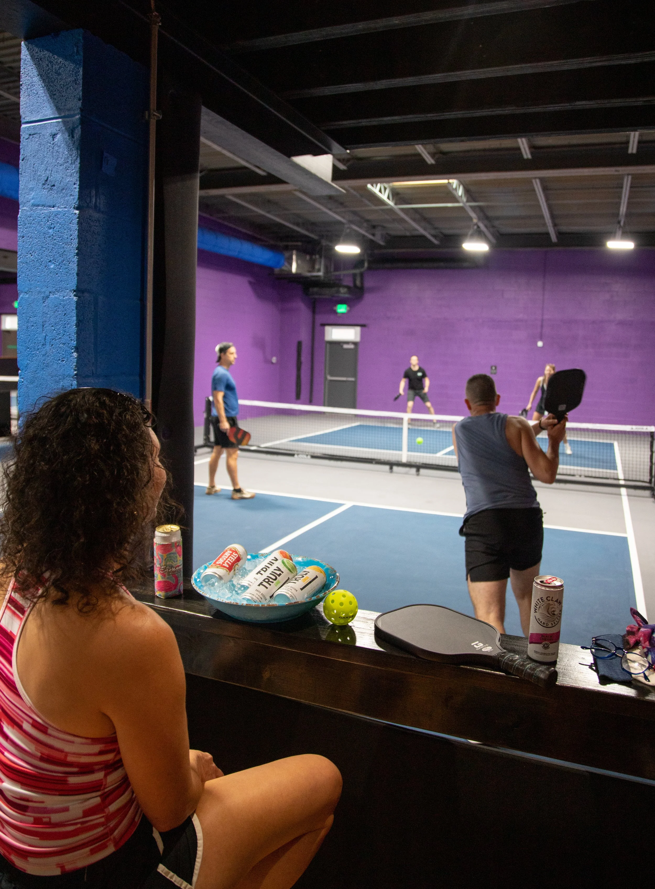 View from Court 1 Bar/Party Space - Beverage Packages are available