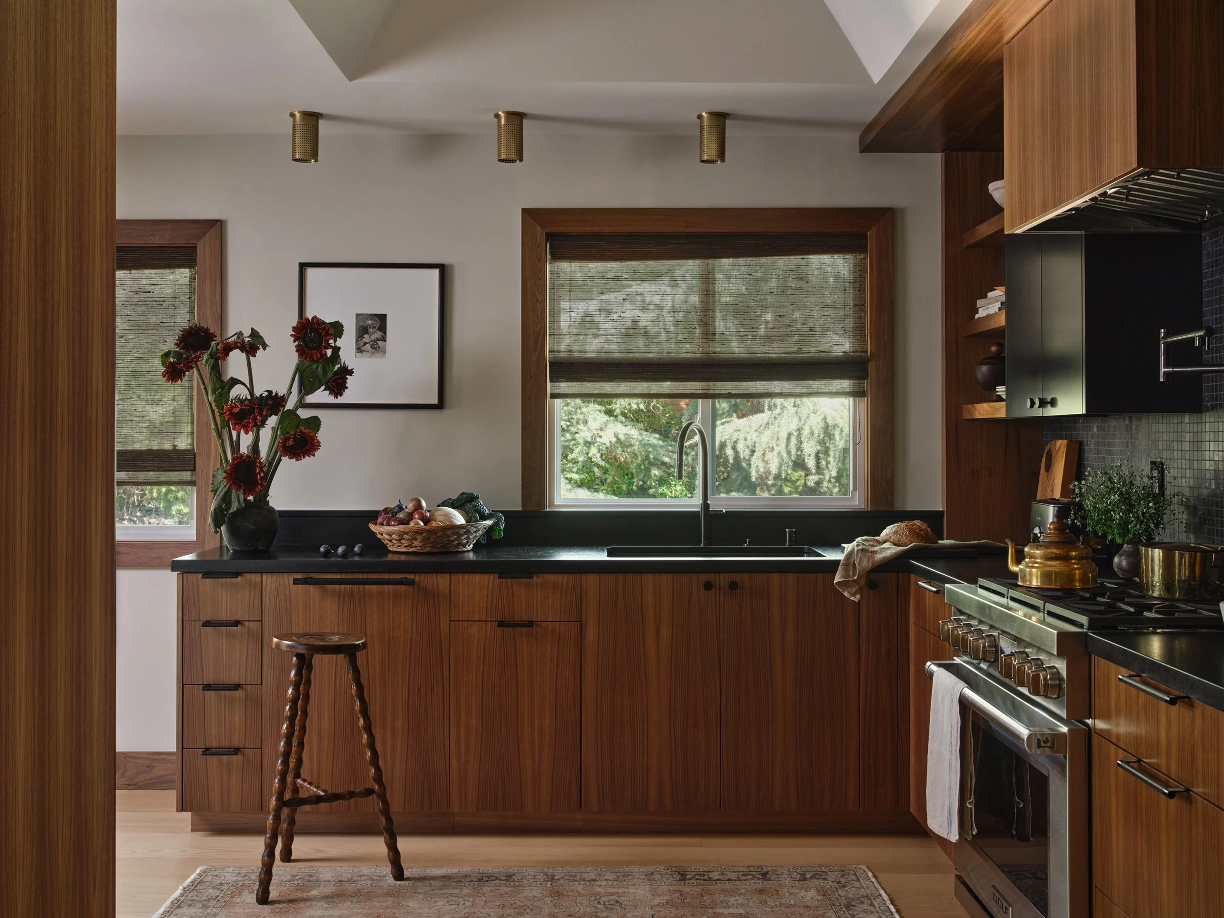 kitchen side view with sink and window