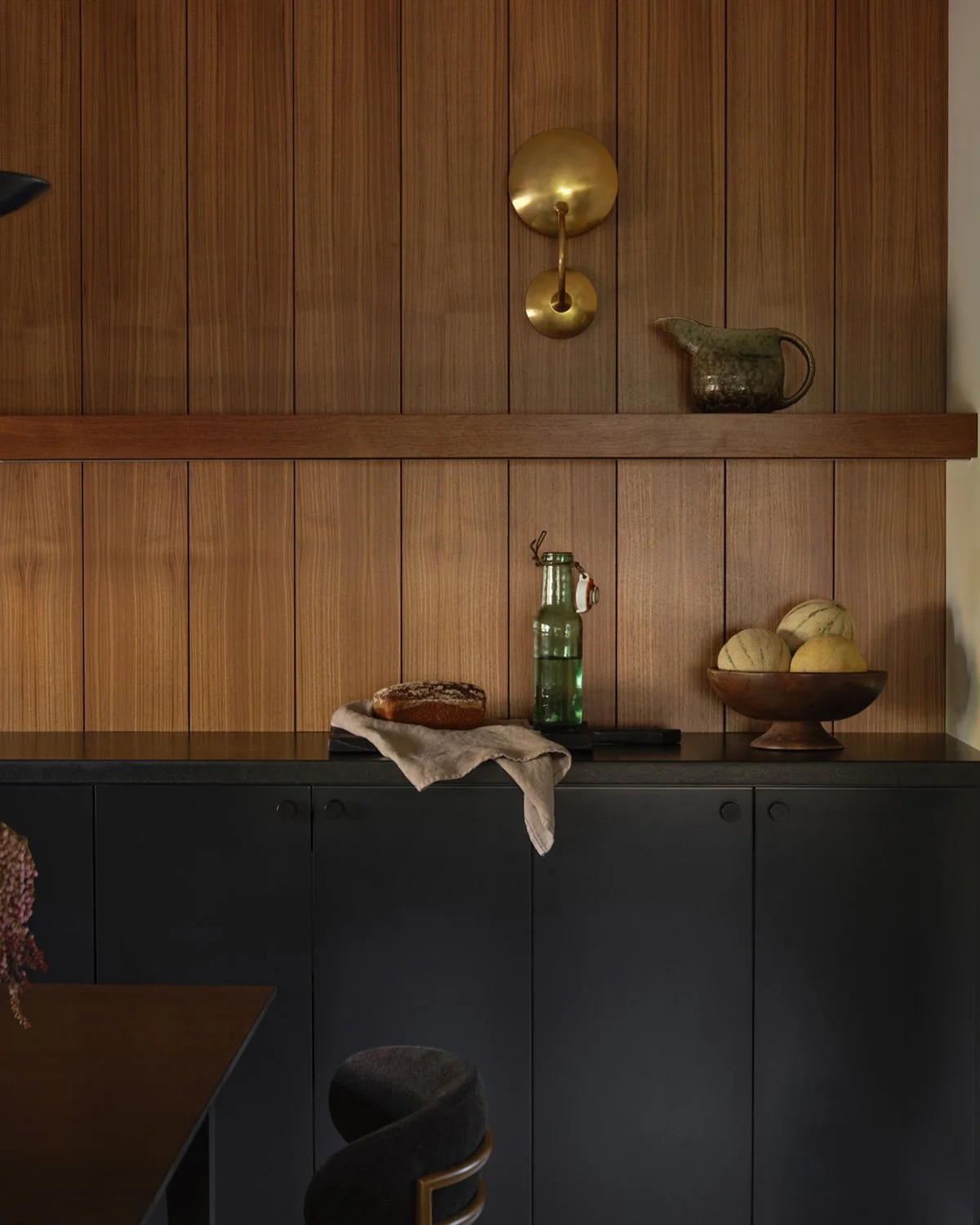 Buffet and shelving detailing