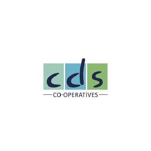 Logo for CDS Co-Operatives with three colored squares and the text 'cds' in stylized font above the word 'CO-OPERATIVES'.