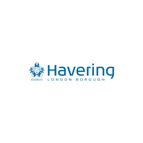 Logo of the London Borough of Havering featuring a blue crest and the text "Havering LONDON BOROUGH".