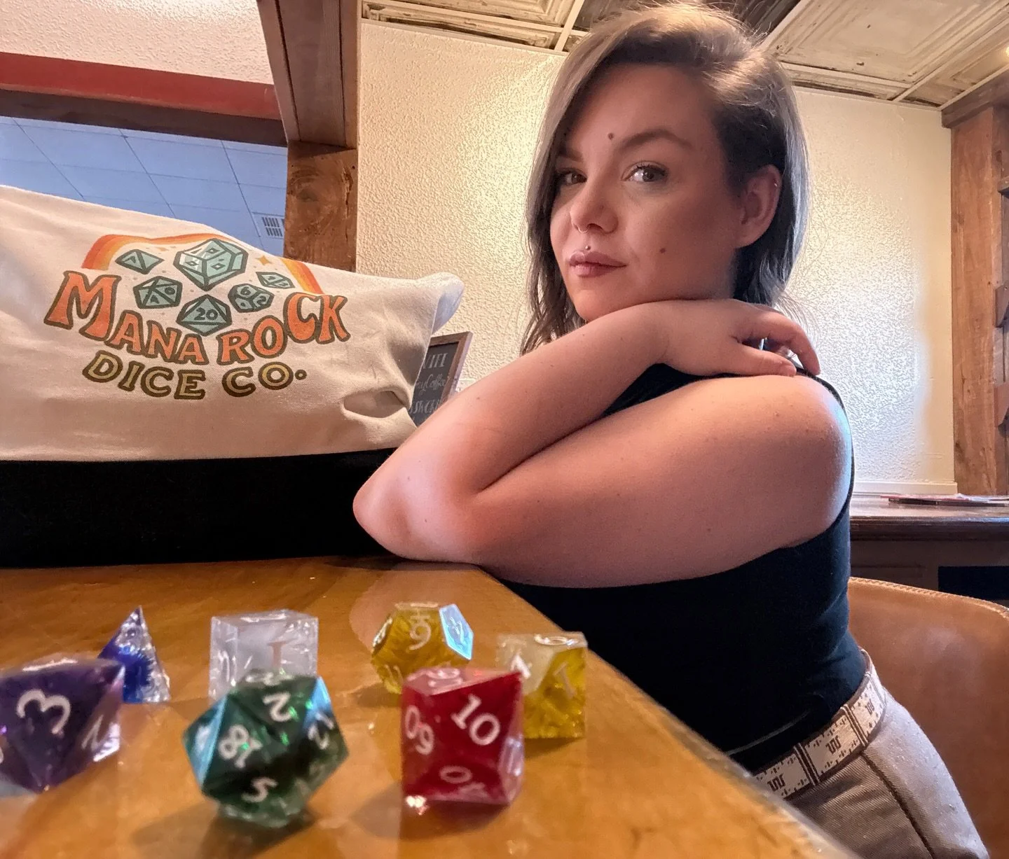 Since I have so many new faces here.. Hi! I&rsquo;m Maddy, and I&rsquo;m the hands behind all of these shiny little dice sets. 💕

I&rsquo;m 29, a recovering alcoholic (almost 2 years sober!), and a total Magic the Gathering/DND dork. 

When I was tr