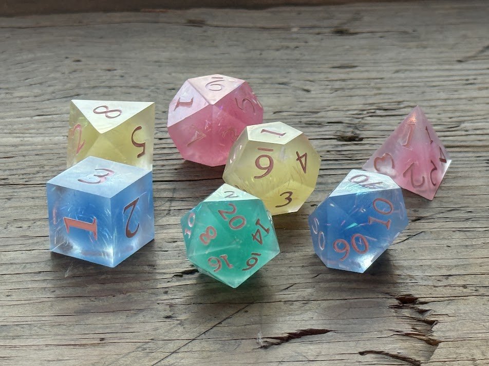 Plush Roll 7 Piece DND Dice Set