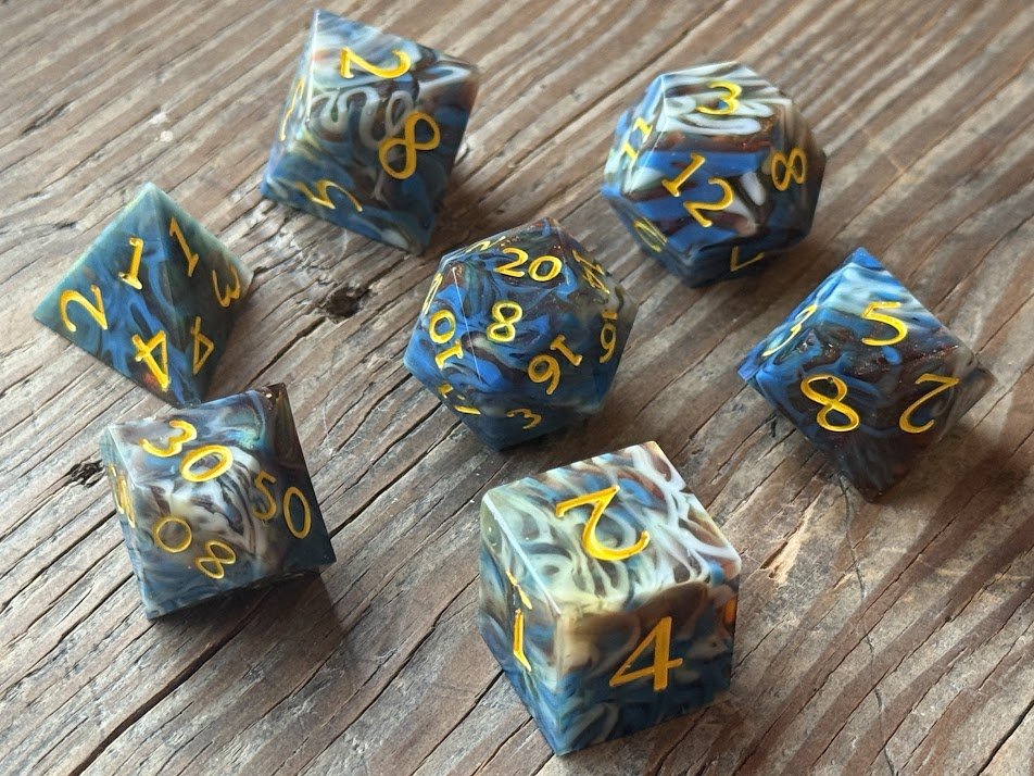 Tide-washed Stone 7 Piece DND Dice Set