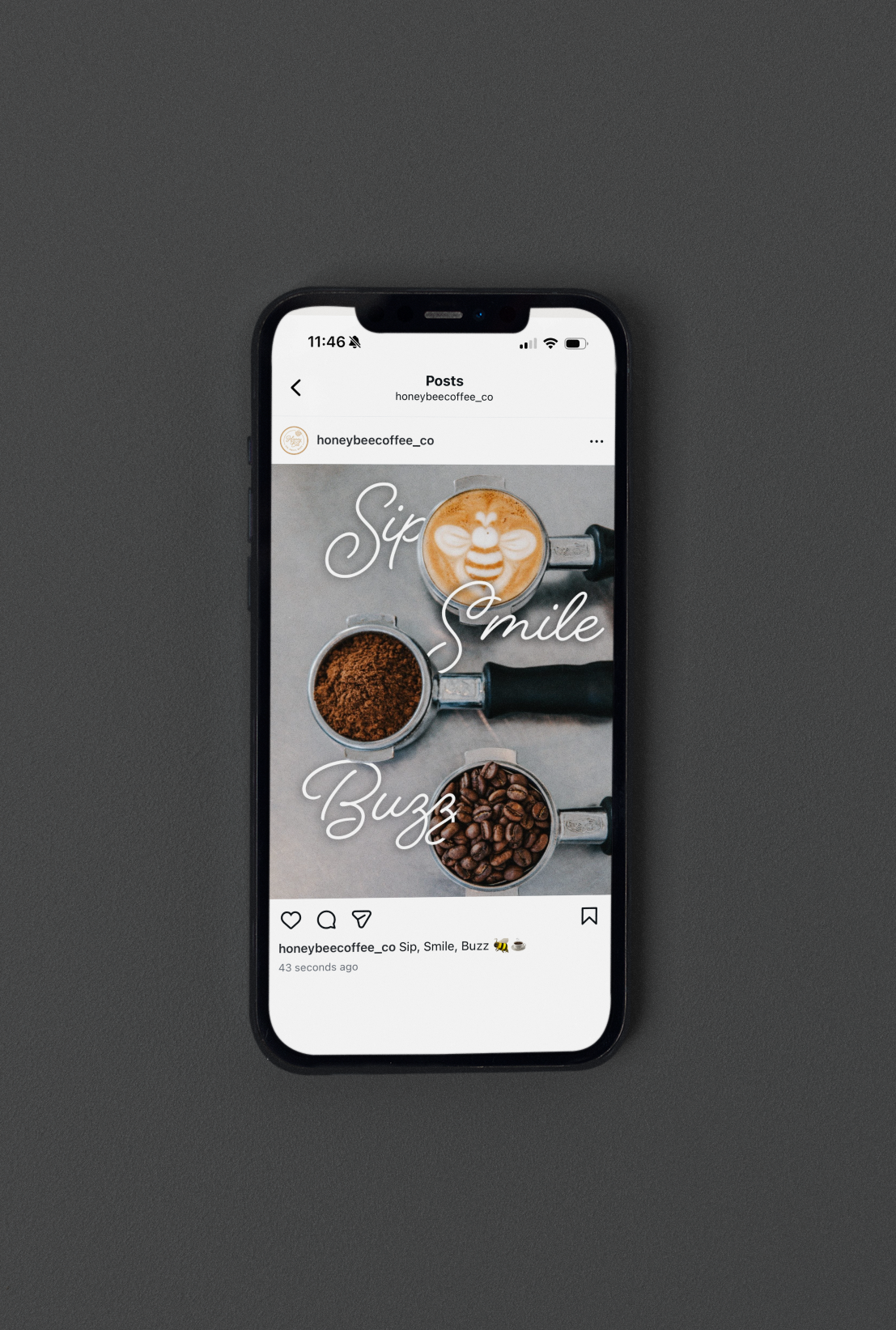 Social Media Concept for Honey Bee Coffee Co.