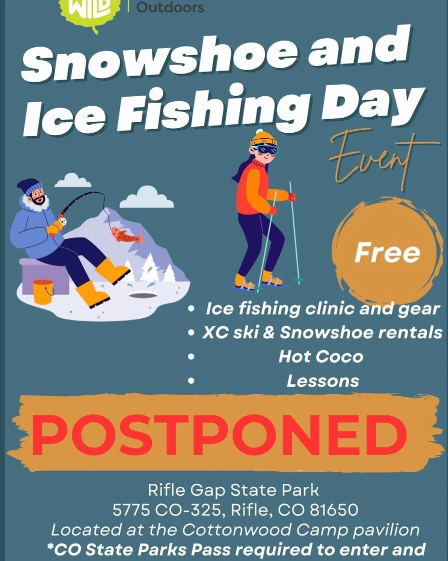 Due to the warm temperatures we&rsquo;ve been experiencing, the ice up at Rifle Gap is currently unsafe for ice fishing and we sadly need to postpone our event this Saturday. Keep an eye out for a rescheduled date and let&rsquo;s hope for some colder