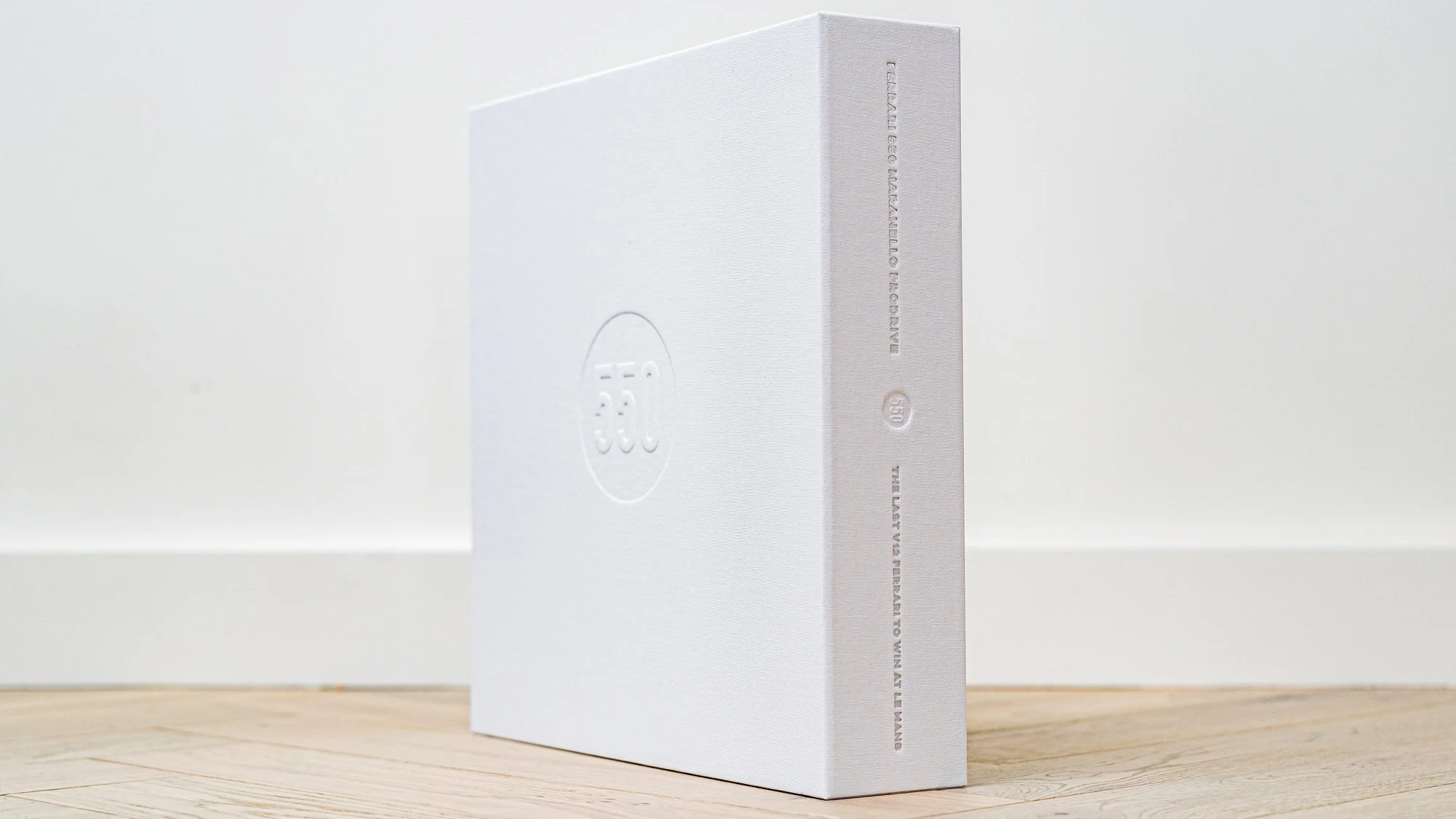 Ferrari 550 Prodrive Book 2 volumes in a slipcase. Bespoke book designed by Motion Ltd