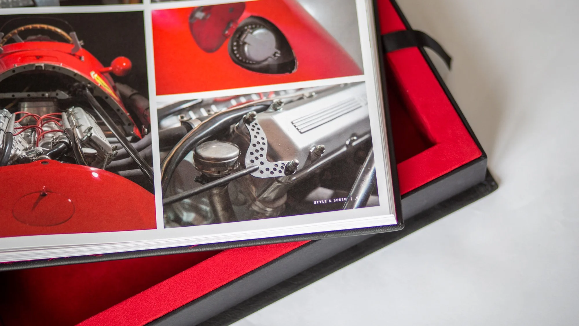 High quality coffee table car book. Bespoke book designed by Motion Ltd