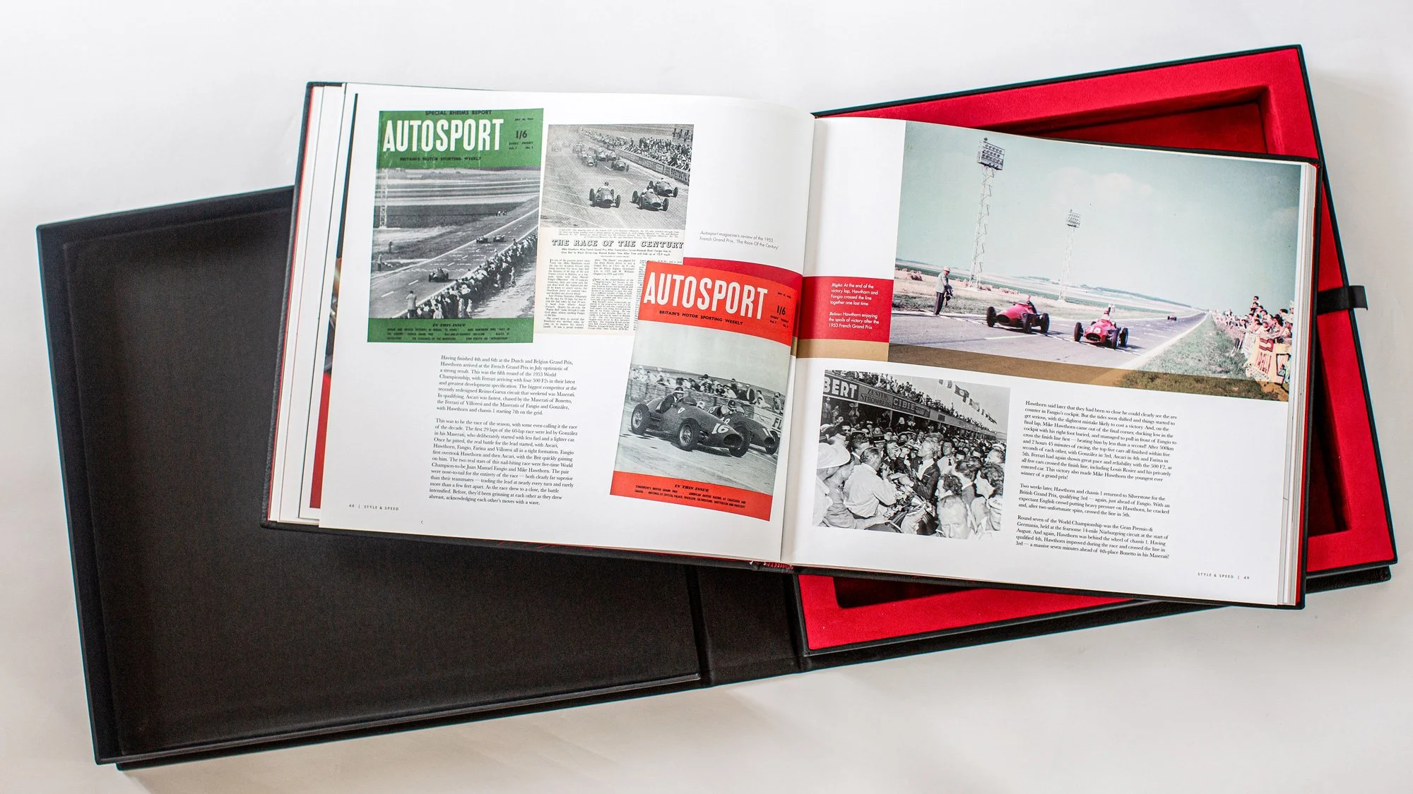 High quality coffee table car book. Bespoke book designed by Motion Ltd