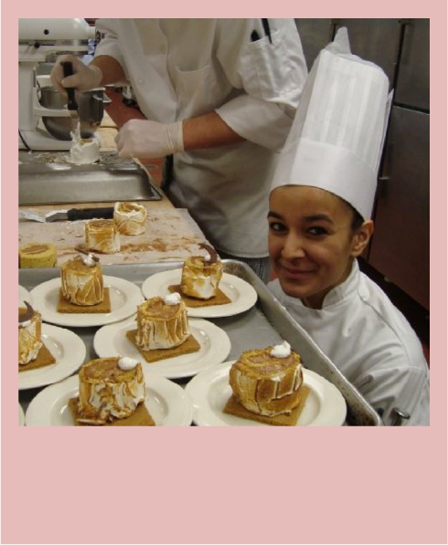 Fatima at her Alma Mater, Culinary Institute of America