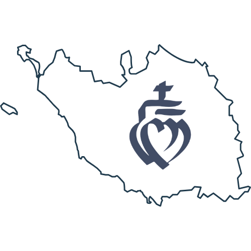 Une carte de la Vendée avec le symbole vendéen au centre, illustrant le territoire principal sur lequel Solu Loc' Events est présent pour la location de son matériel évènementiel.