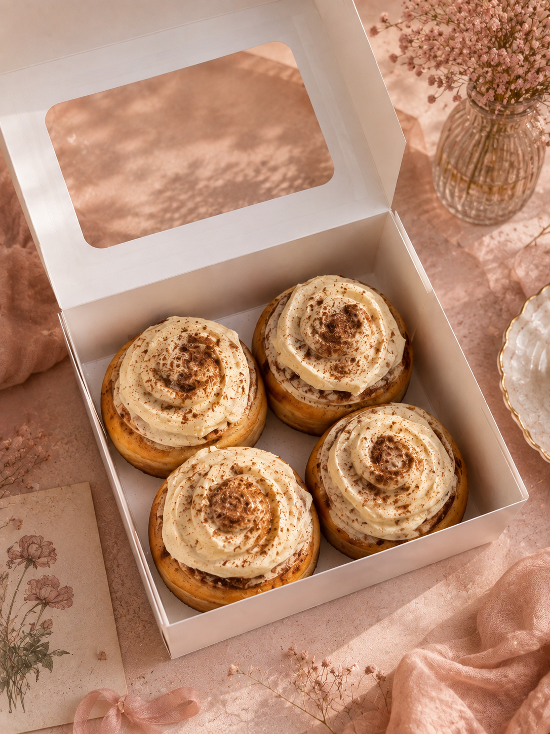 Box of 4 Mini cinnamon Rolls