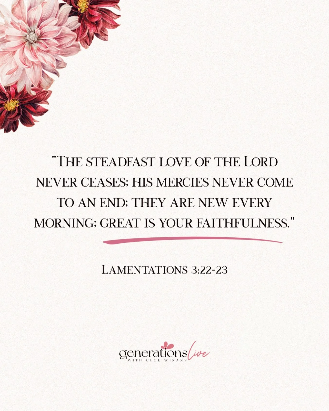 Change is a constant in life. Seasons shift, people move, and circumstances evolve. In the midst of so much transition, there&rsquo;s such comfort in knowing there is One who never changes. 

When you wake up to a new day, you&rsquo;re not facing lef