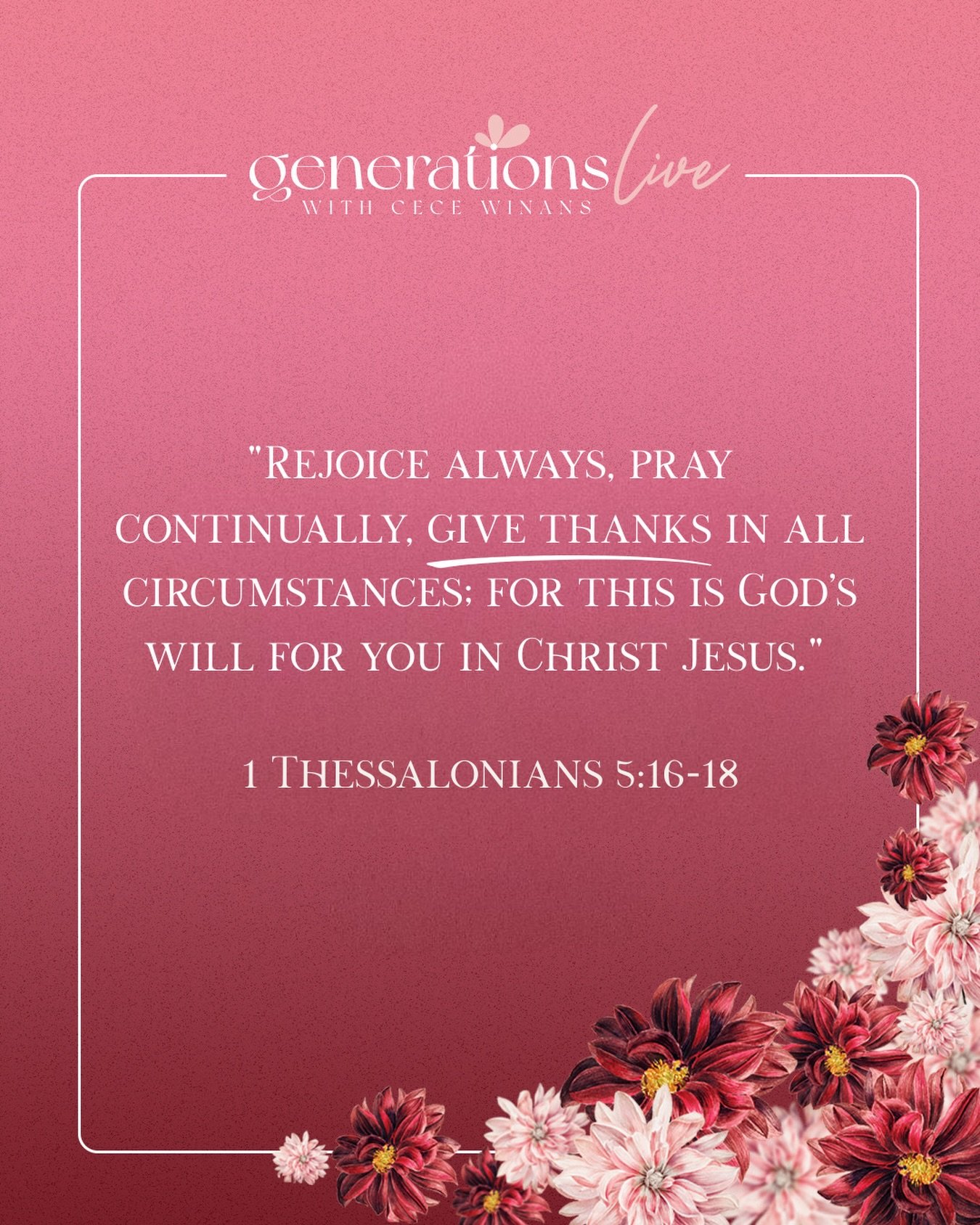 Ladies, wherever you are today:

It&rsquo;s easy to feel thankful when everything is going smoothly. But true joy doesn&rsquo;t come from perfect circumstances. It comes from knowing a perfect Savior who walks with us through every moment, no matter 
