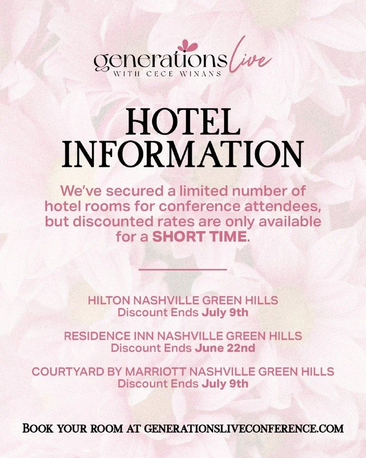 Have you booked your hotel room yet for #GenLIVE26? ✨

We still have a limited number of rooms available for conference attendees at incredible discounted rates! Whether you&rsquo;re coming with friends, family, or making this a personal getaway week