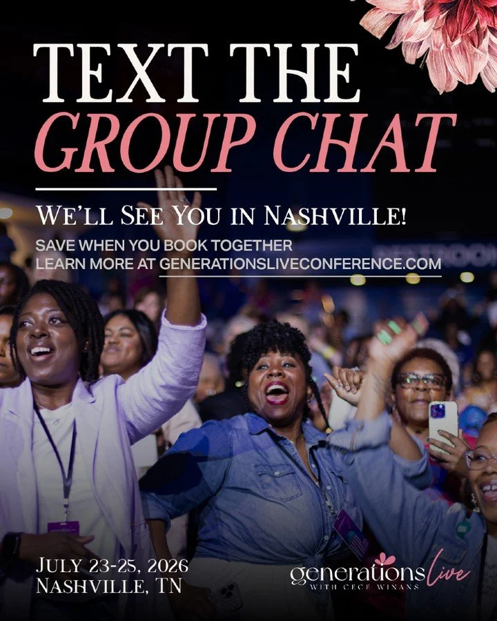 That group chat has been talking about a girl's trip... this is your sign to make it official! 💕

Gather your friends, your sisters, your mom, your ministry crew and join us for an unforgettable weekend at Generations LIVE 2026. Tag your group and s