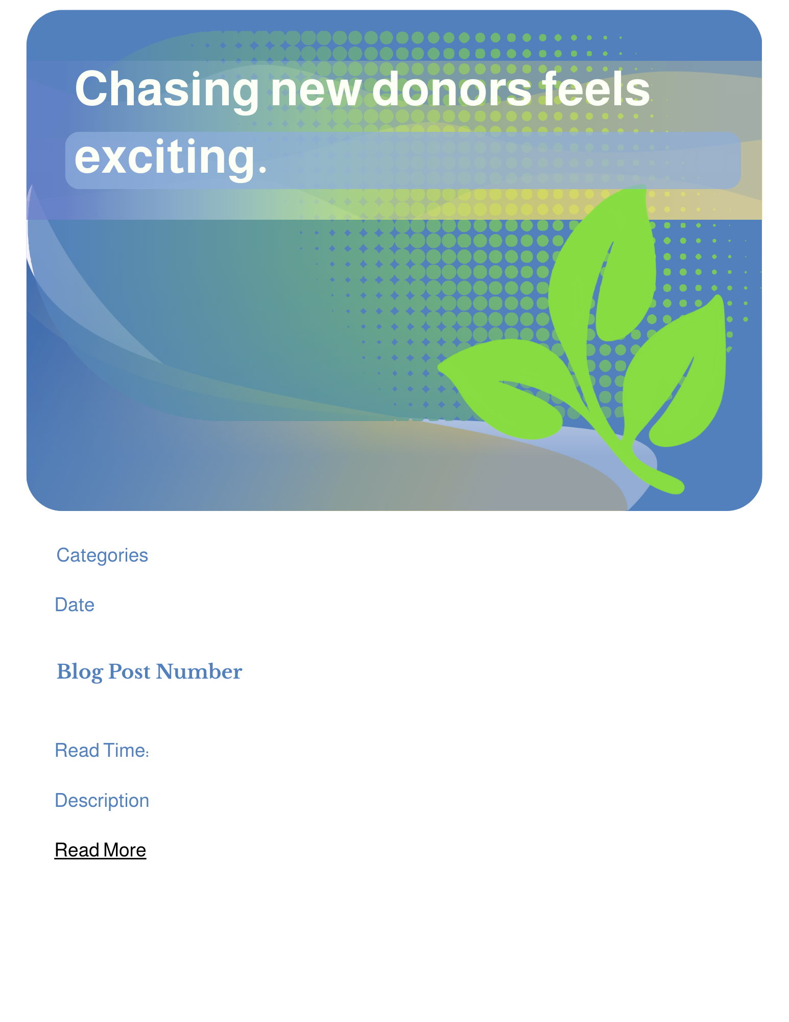 Chasing new donors feels exciting.