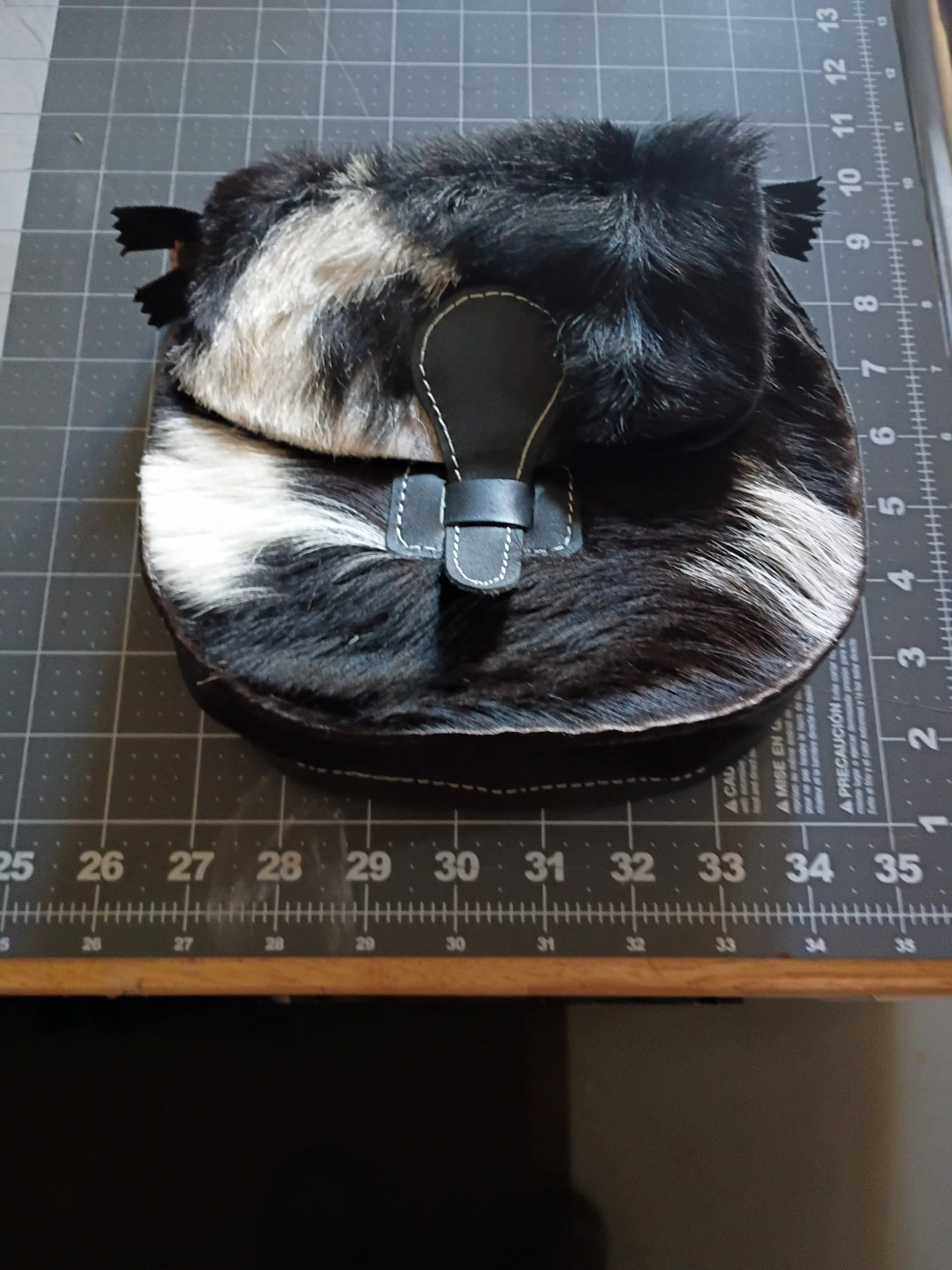 Goat Hide Single Pocket Cross Body Bag