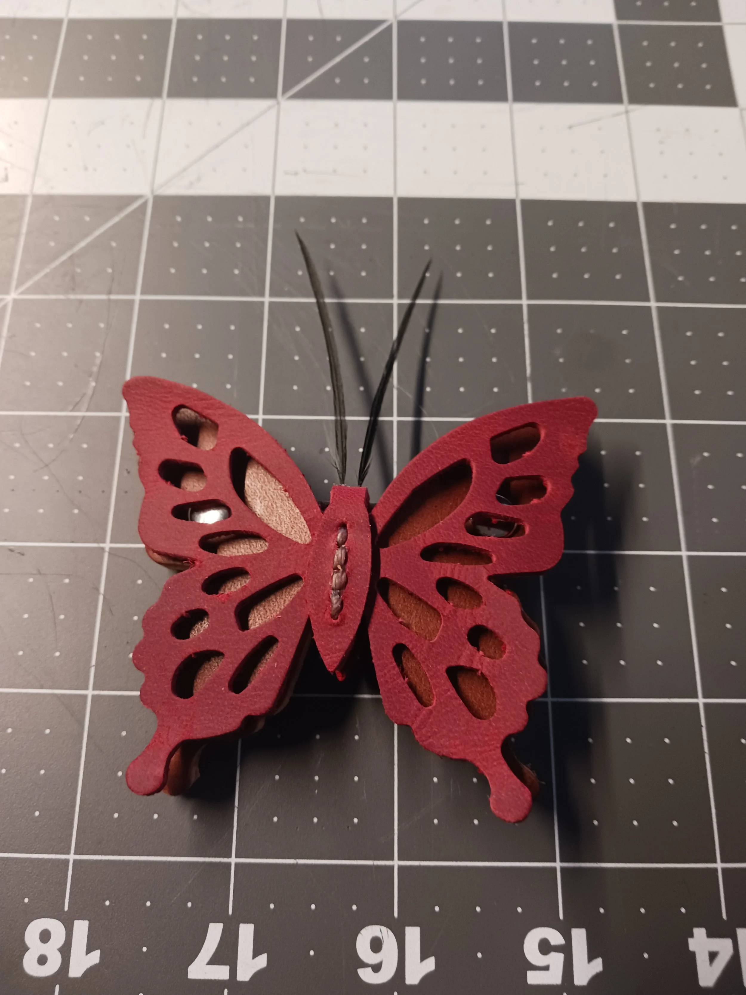 Posh Red Butterfly Hairclip