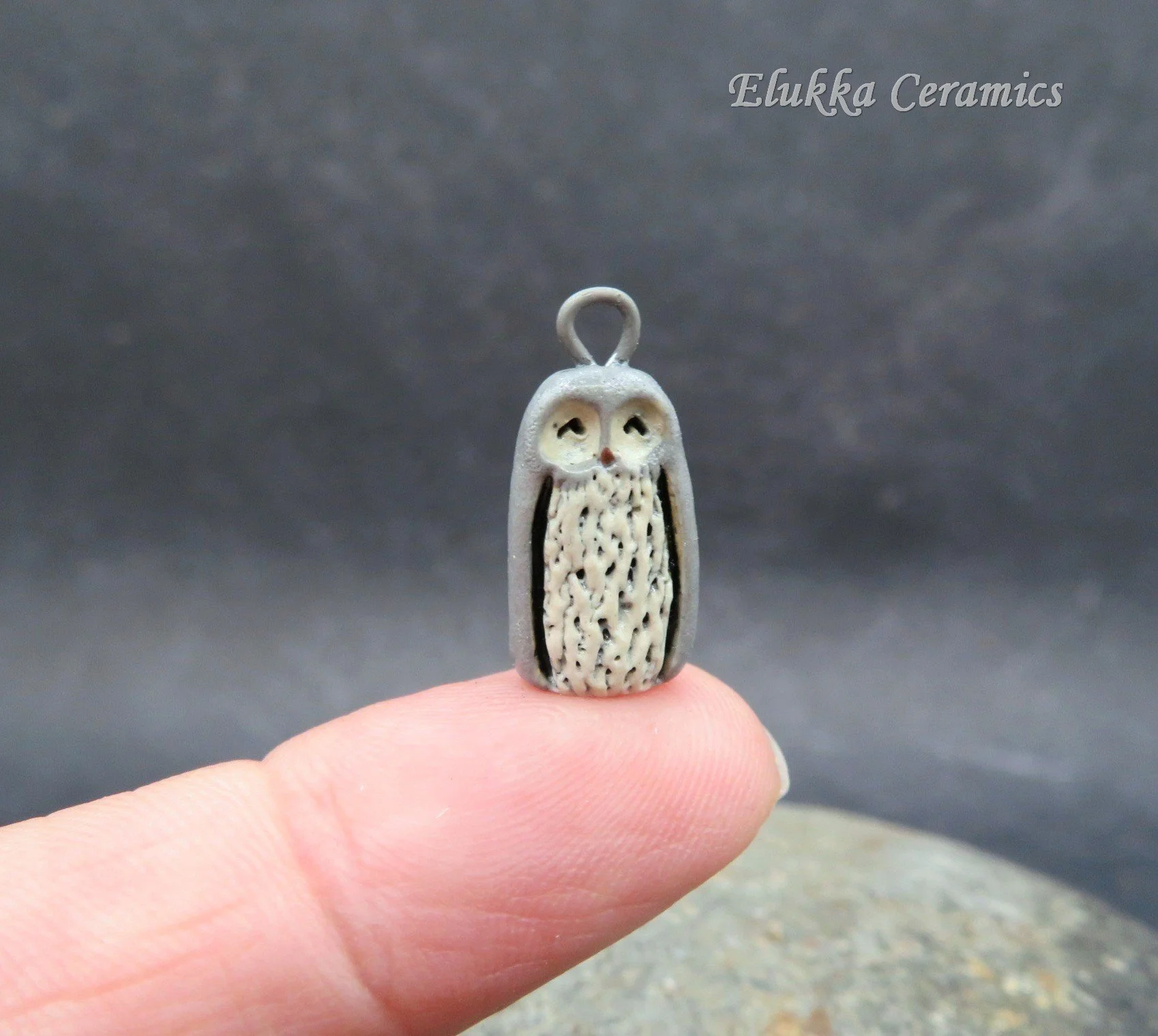 Tiny Owl Charm/Pendant #3
