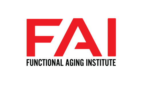 Logo of the Functional Aging Institute with the letters 'FAI' in large red font and the full name underneath in black.