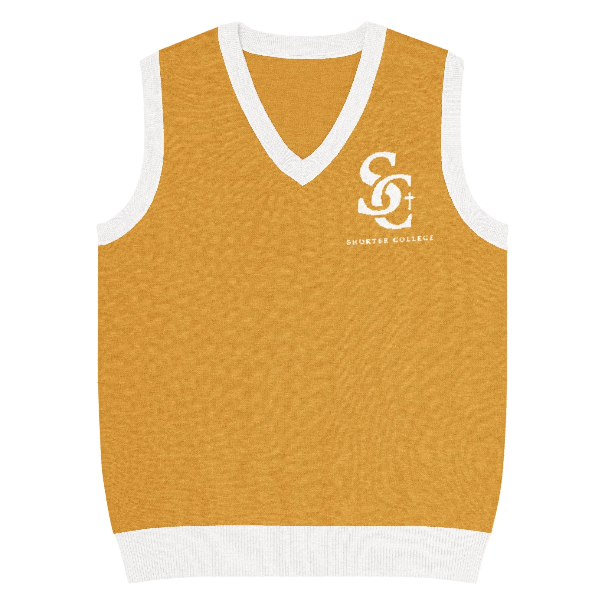 Gold Knit Shorter Vest