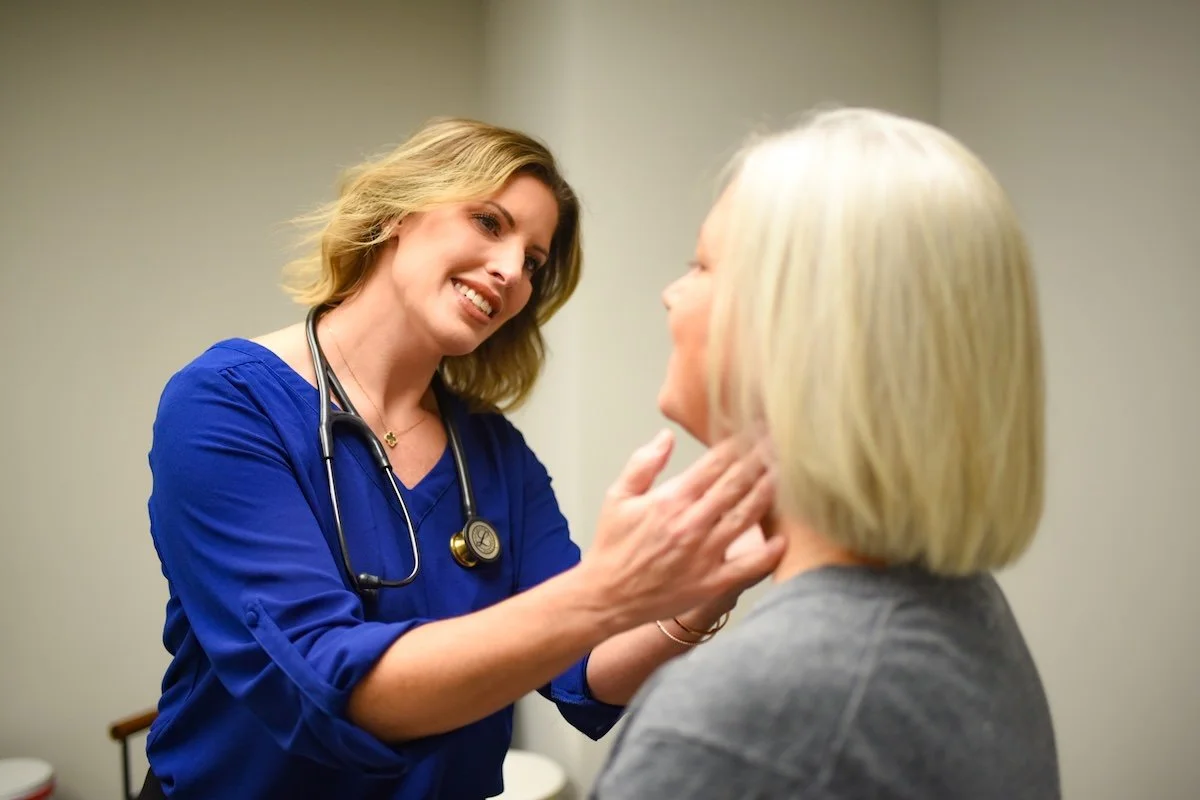 Dr. Kelli Peiffer with a midlife female patient.