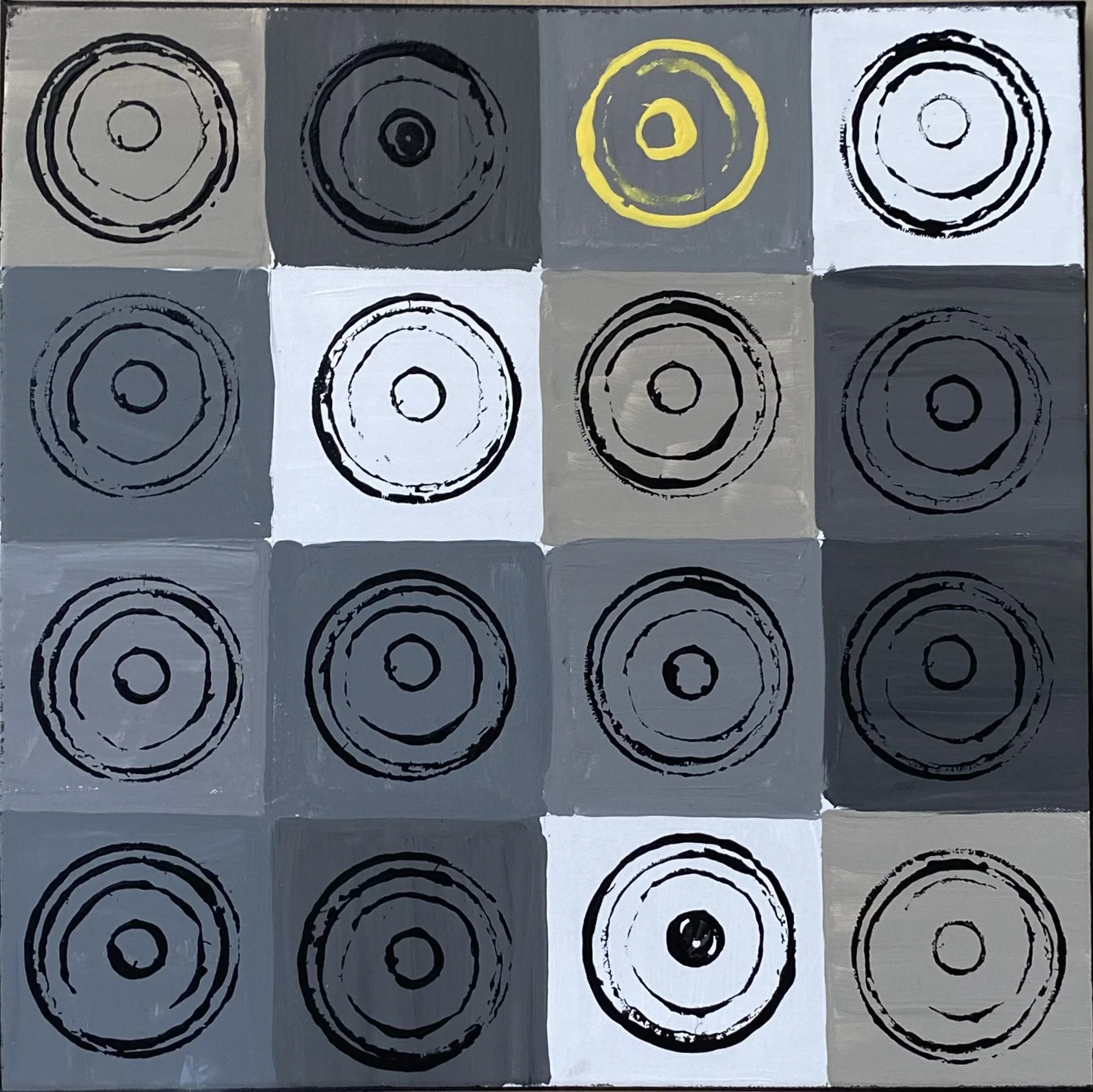 Circle Around Yellow 20” x 20” $700 INQUIRE