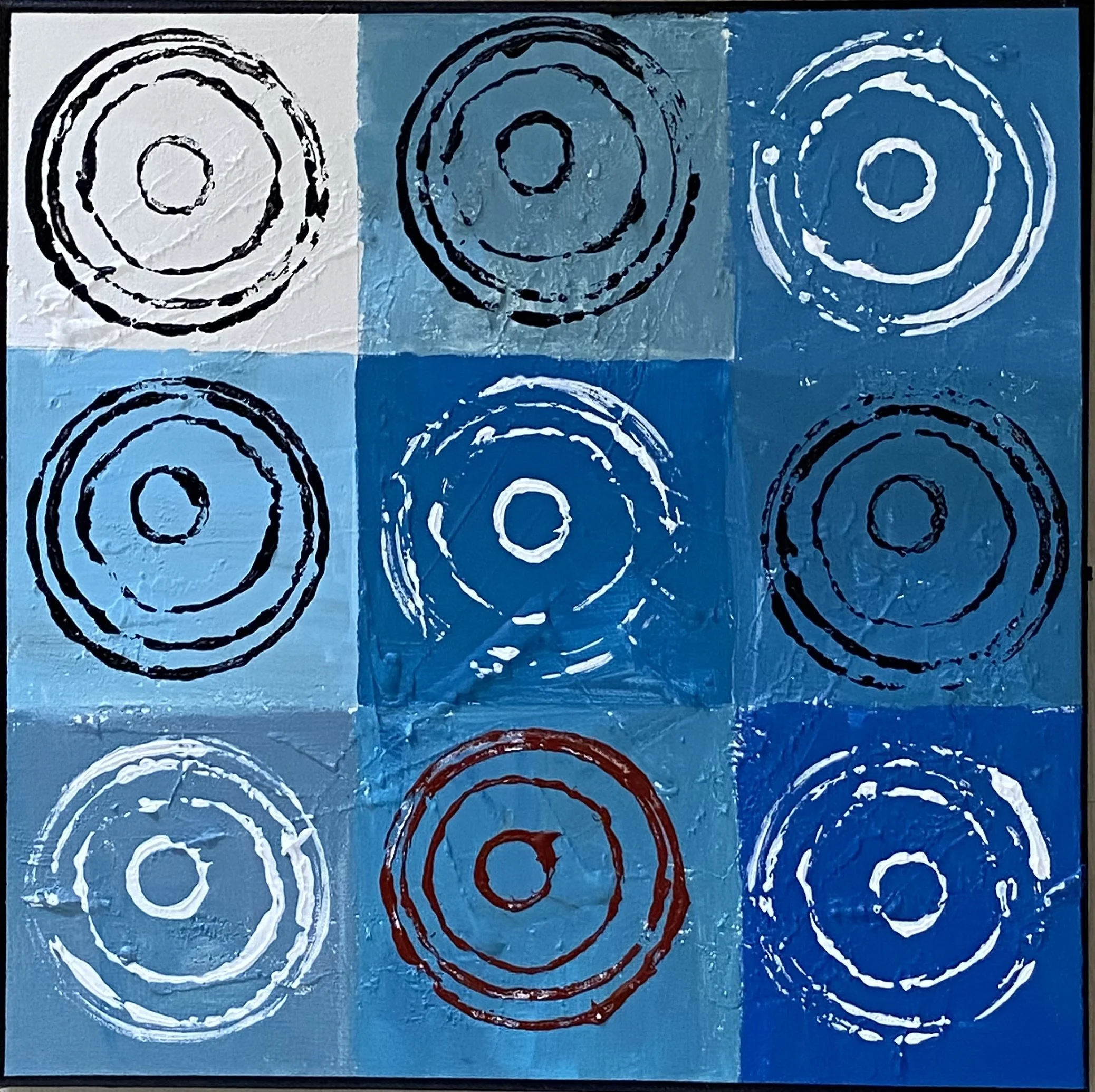 Circle Around Blue 14” x 14” $500 INQUIRE