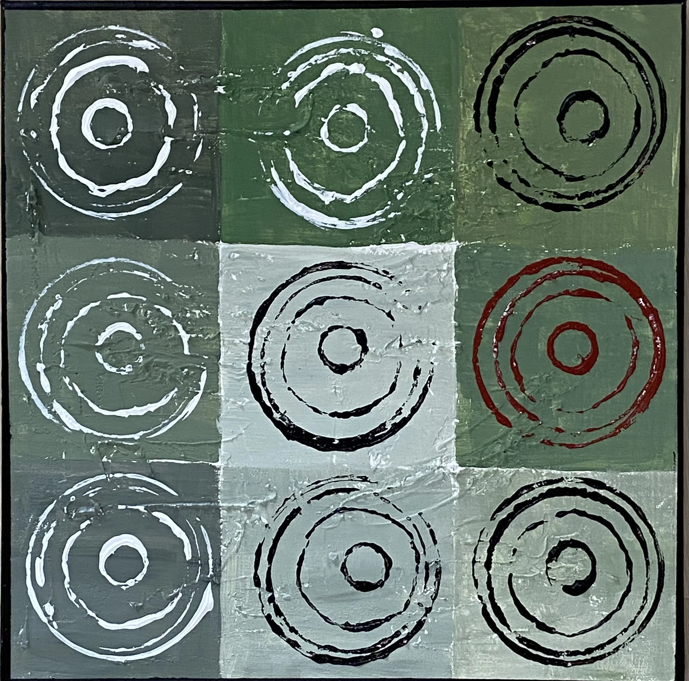 Circle Around Green 14” x 14” $500 INQUIRE