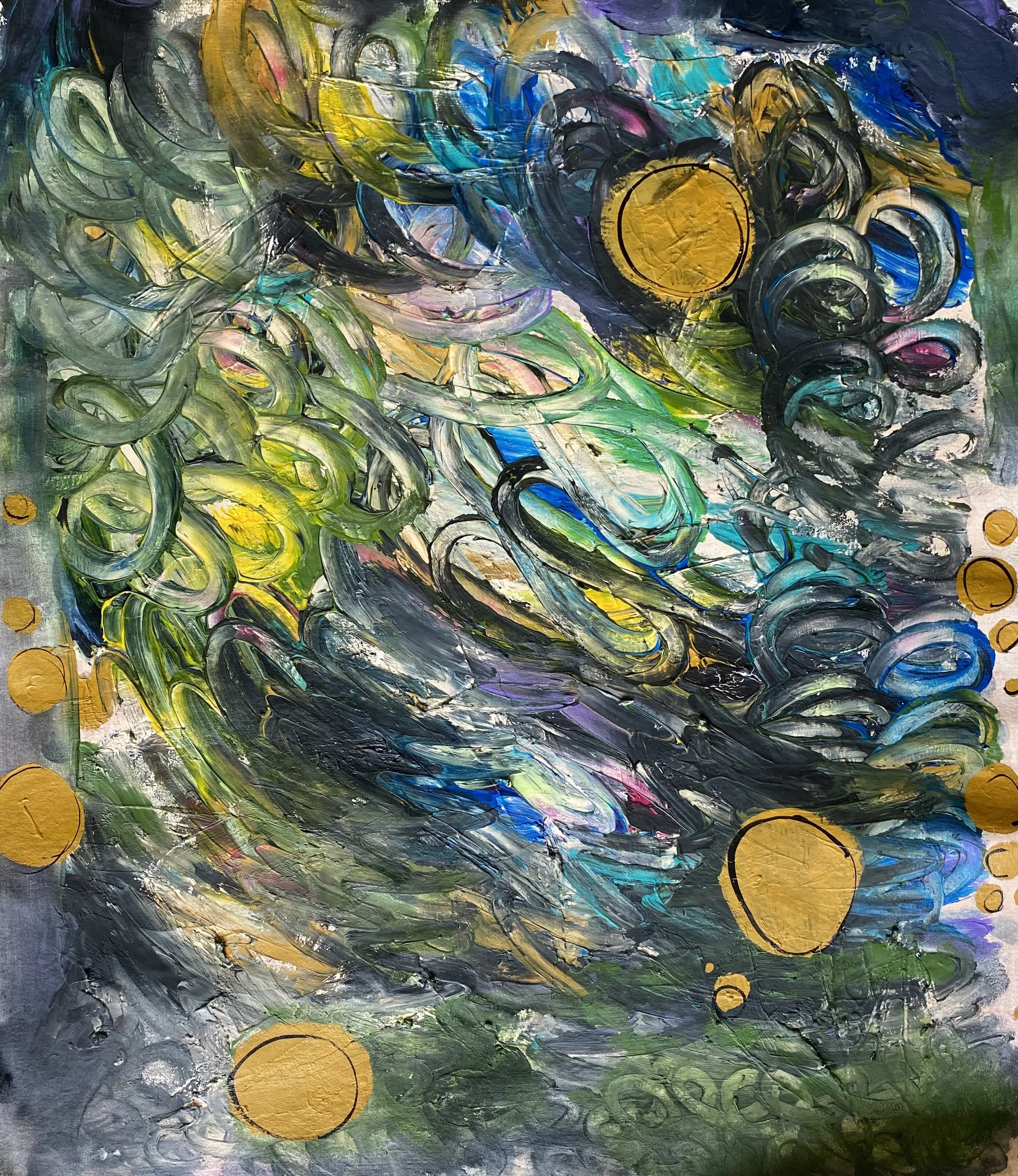 Swirls 36” x 30” $800 INQUIRE