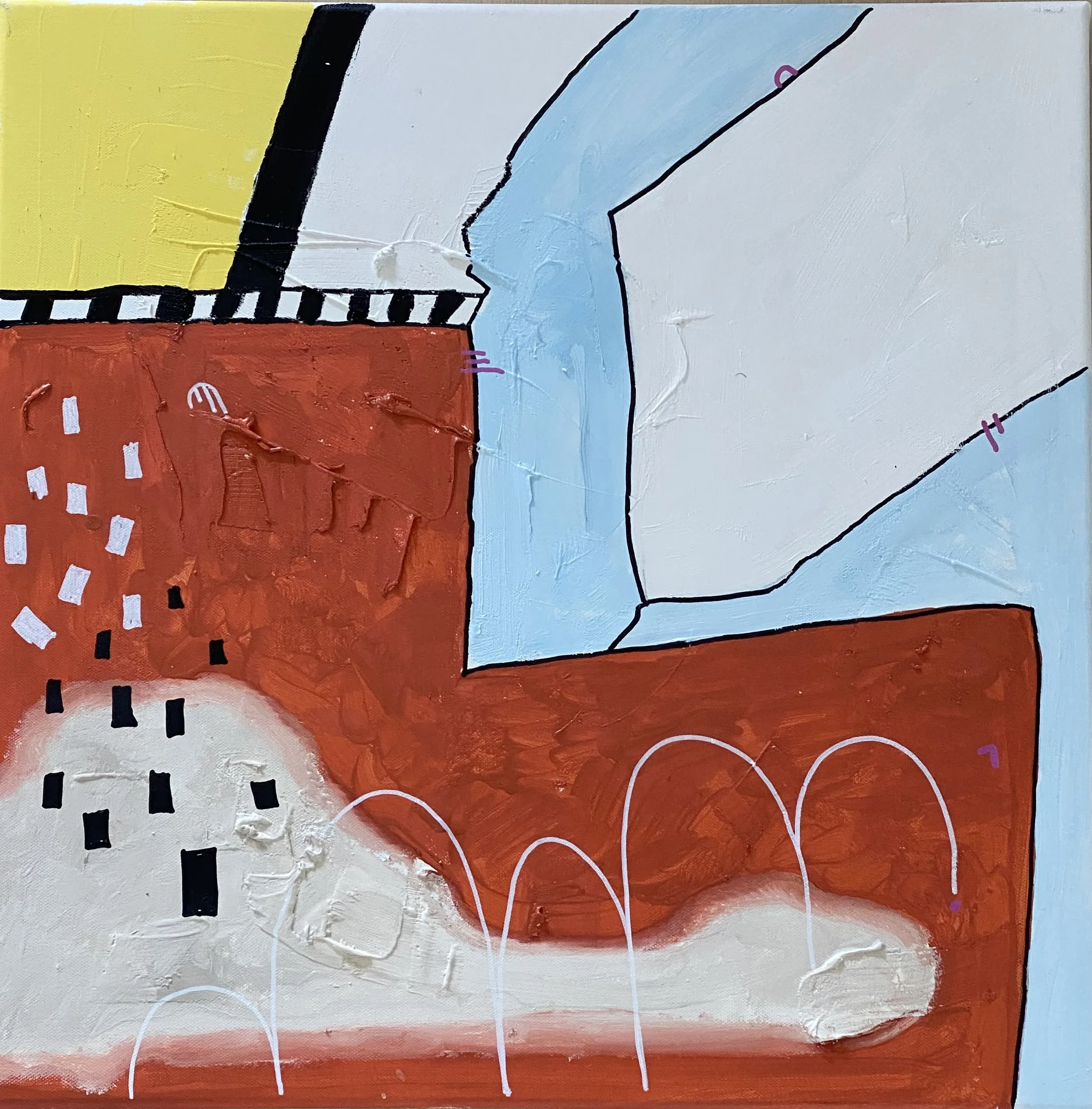 Whimsical Brick 20 x 20 $700 INQUIRE