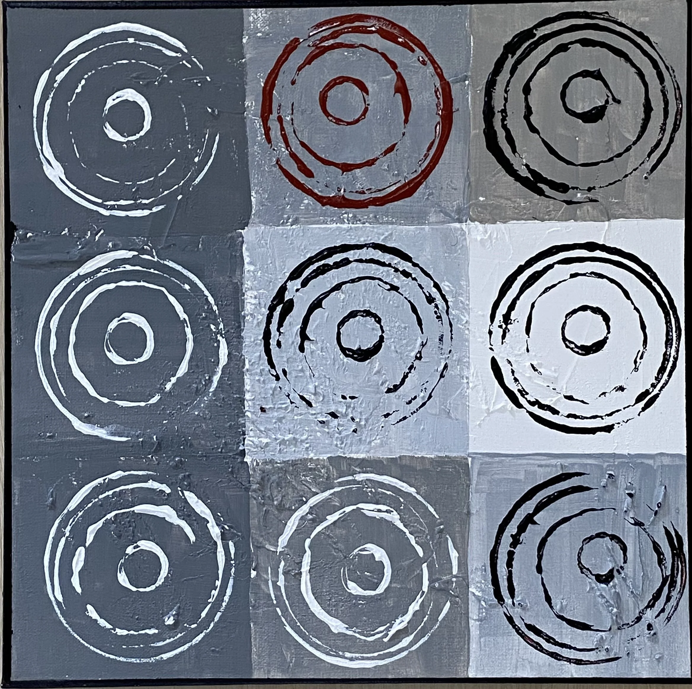 Circle Around Grey 14” x 14” $500 INQUIRE