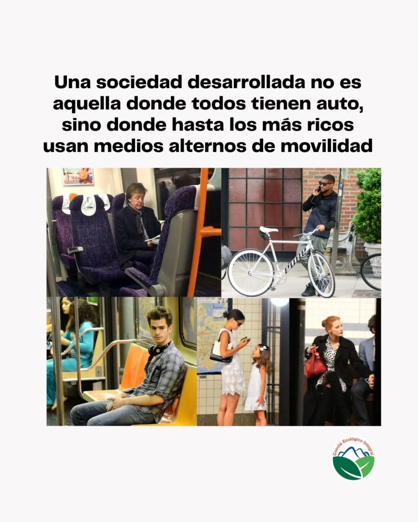Una sociedad desarrollada no es aquella donde todos tienen la posibilidad de adquirir/moverse en auto.  Una sociedad desarrollada es aquella donde hasta el segmento de poblaci&oacute;n m&aacute;s privilegiado utiliza opciones de movilidad alterna al 