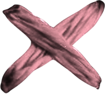 A pink cloth or fabric folded into the shape of an X.