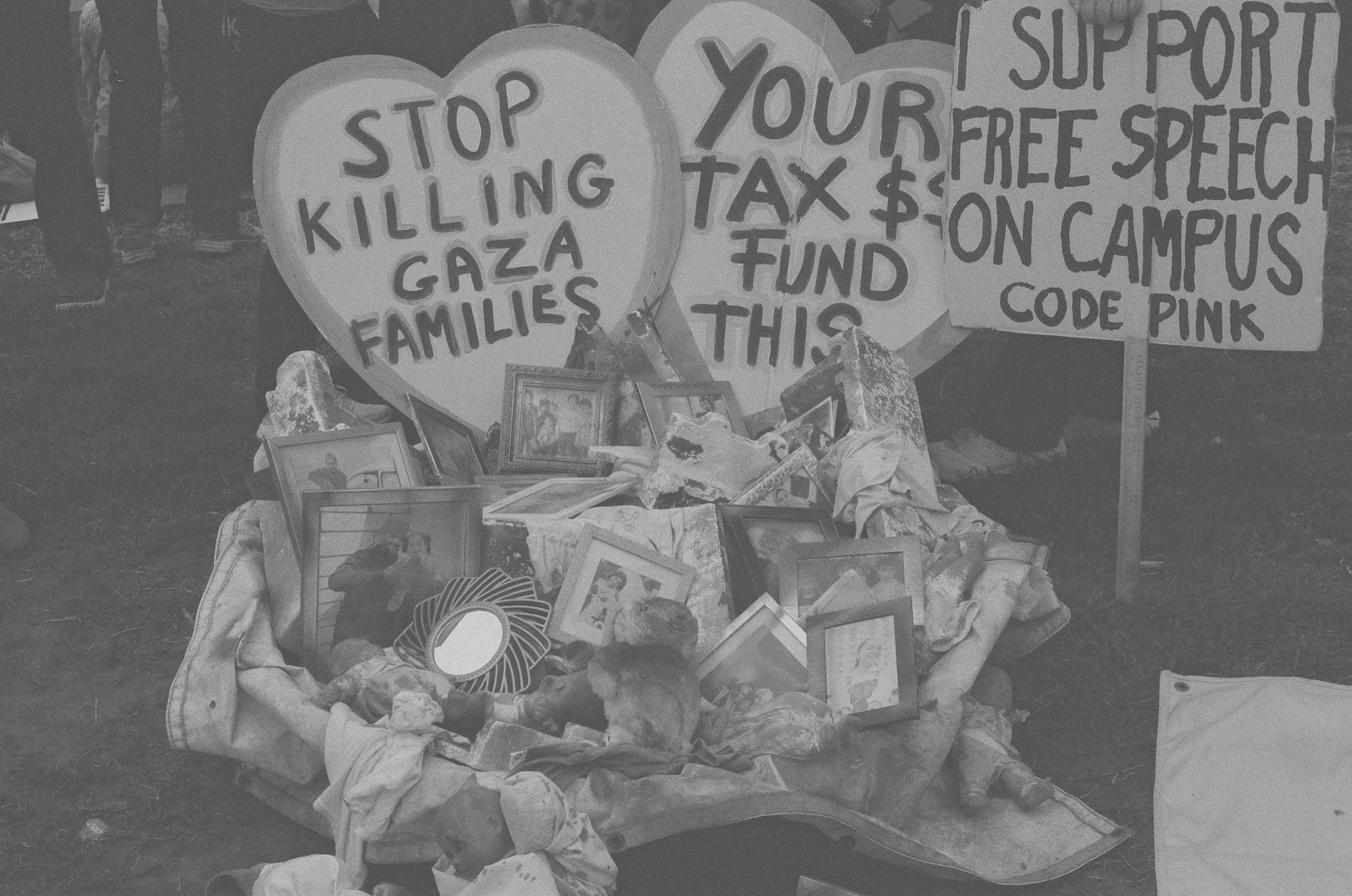 A memorial for the dead in Gaza.