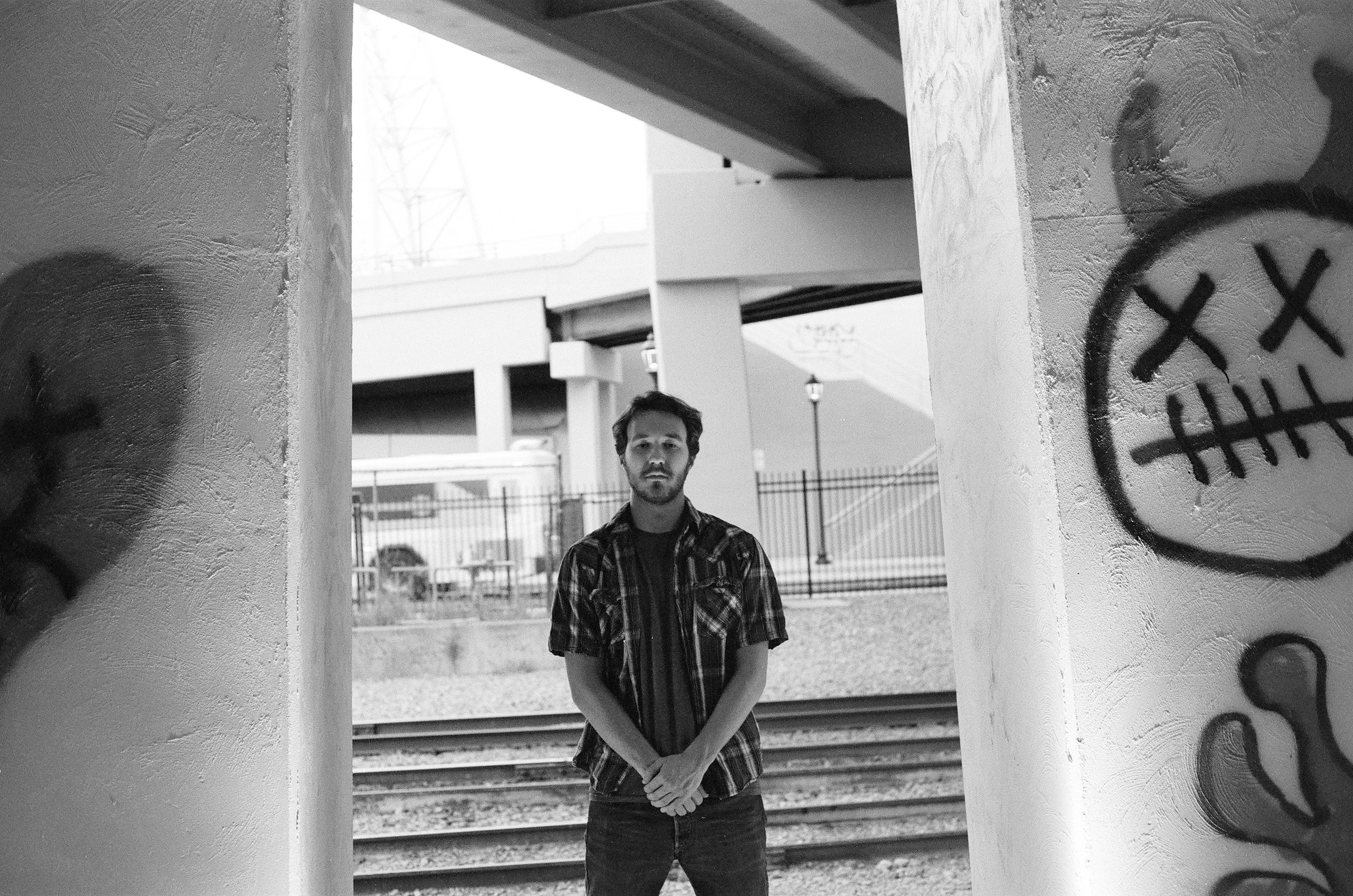 A friend under a bridge.