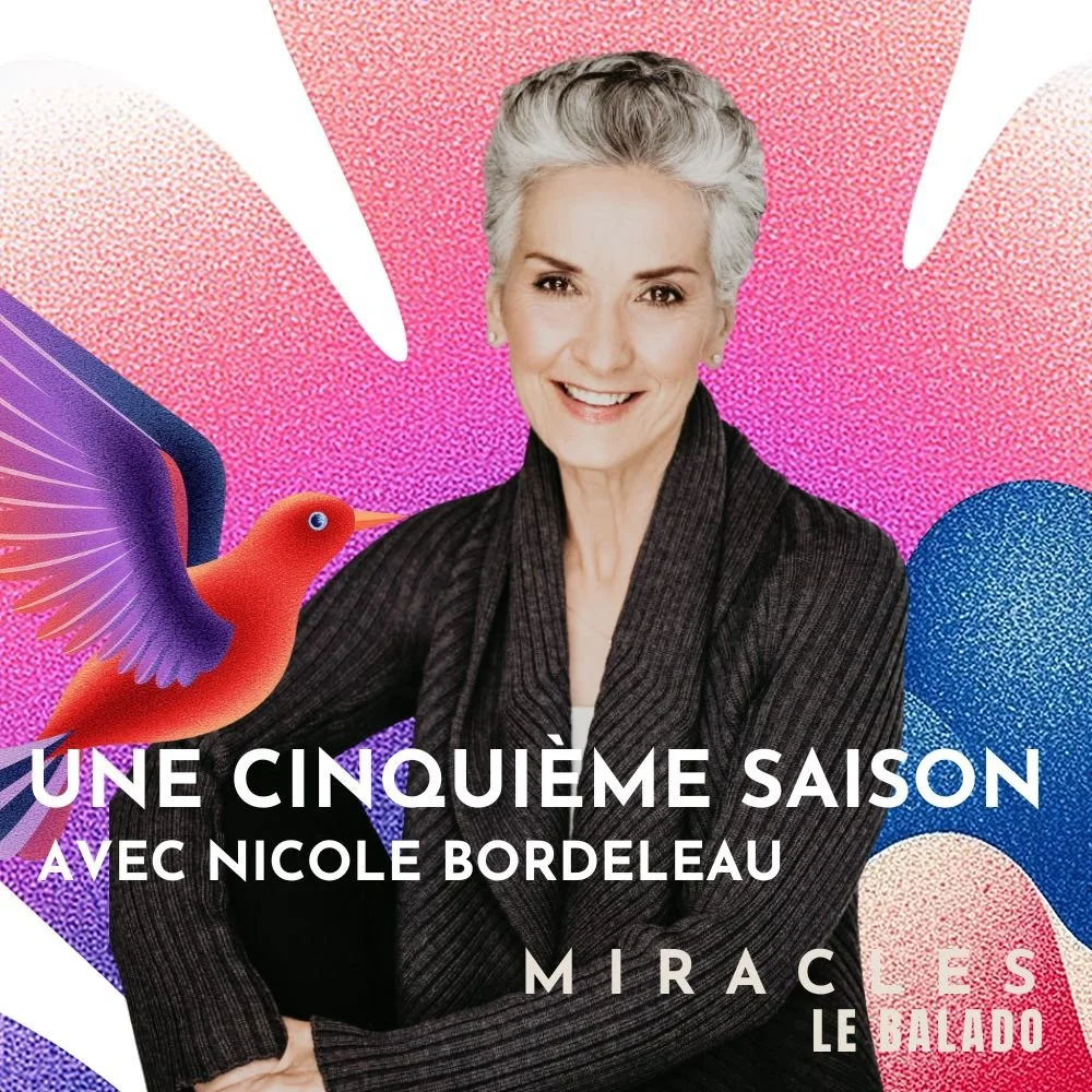 Pour un d&eacute;but de semaine tout doux 🐇 Nouvel &eacute;pisode du balado MIRACLES avec la grande Nicole Bordeleau 🩵

Lien en bio ou: 
https://baladomiracles.podbean.com/e/une-cinquieme-saison-avec-nicole-bordeleau/