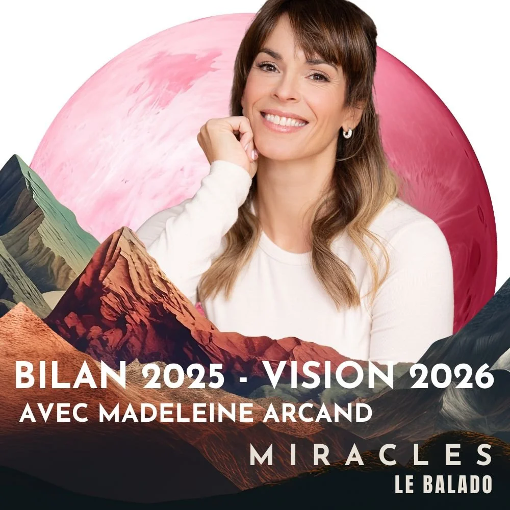 ✨ BILAN 2025 - VISION 2026 ✨ Nouvel &eacute;pisode du Balado Miracles 🎧 Dans cet &eacute;pisode tout sp&eacute;cial, je t&rsquo;invite &agrave; t&rsquo;arr&ecirc;ter avec moi pour faire un vrai bilan de ton ann&eacute;e 2025&hellip; et d&eacute;fini