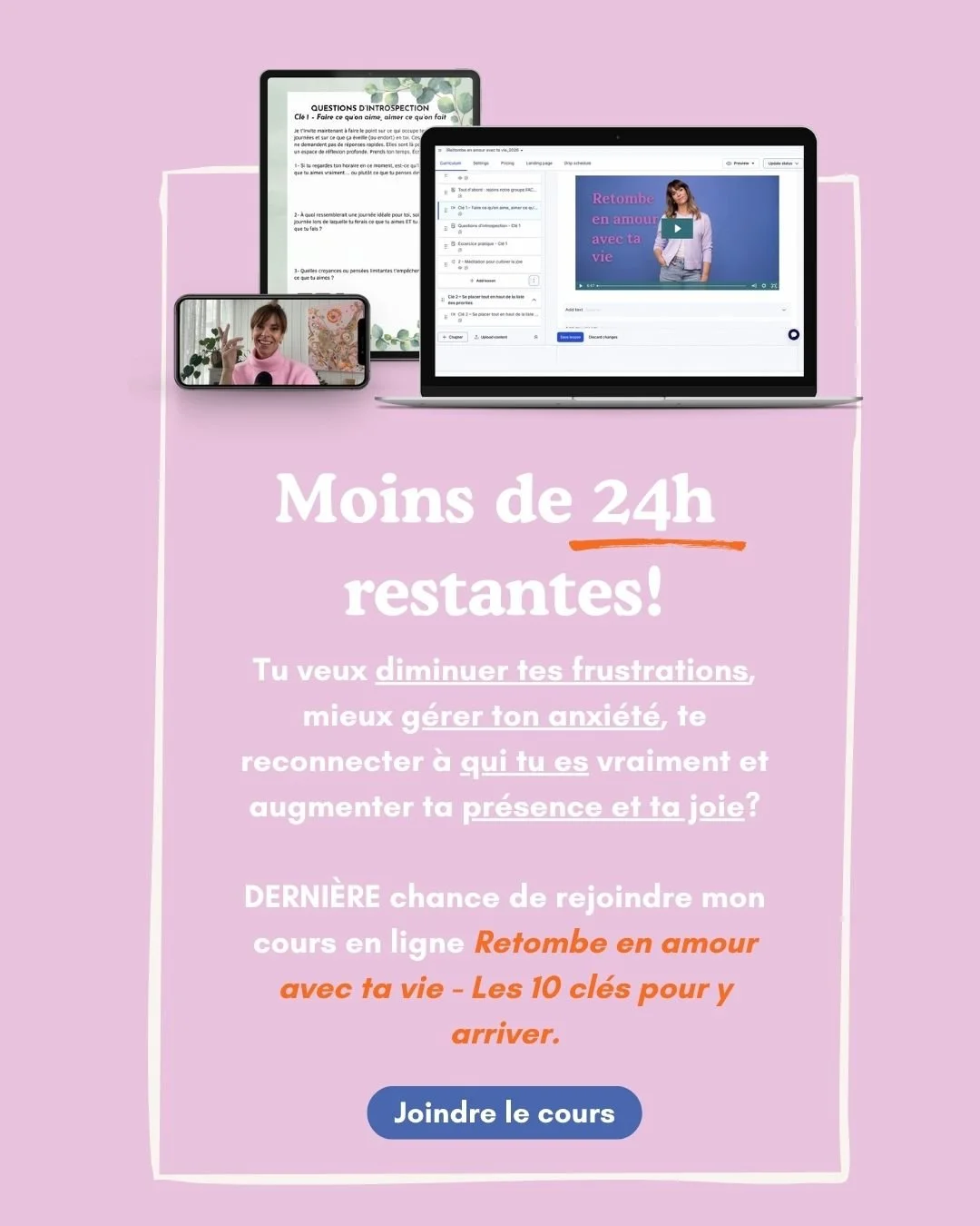 Le sais-tu que tu n'es pas oblig&eacute;e d'endurer ta situation actuelle et que tu peux vraiment am&eacute;liorer ton sort? 🤯 &Ecirc;tre plus pr&eacute;sente au quotidien 😇, plus joyeuse 😁, avec moins de frustrations 😡, un sommeil r&eacute;parat