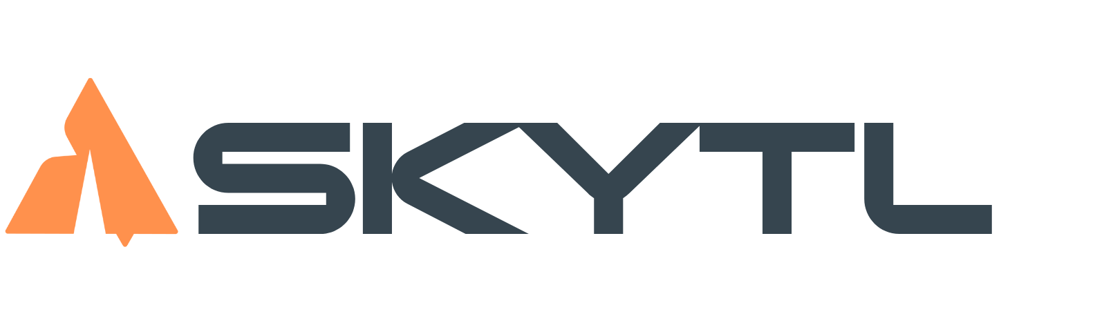 Logo of Skytl with an orange arrow icon and the word "SKYTL" in dark gray.