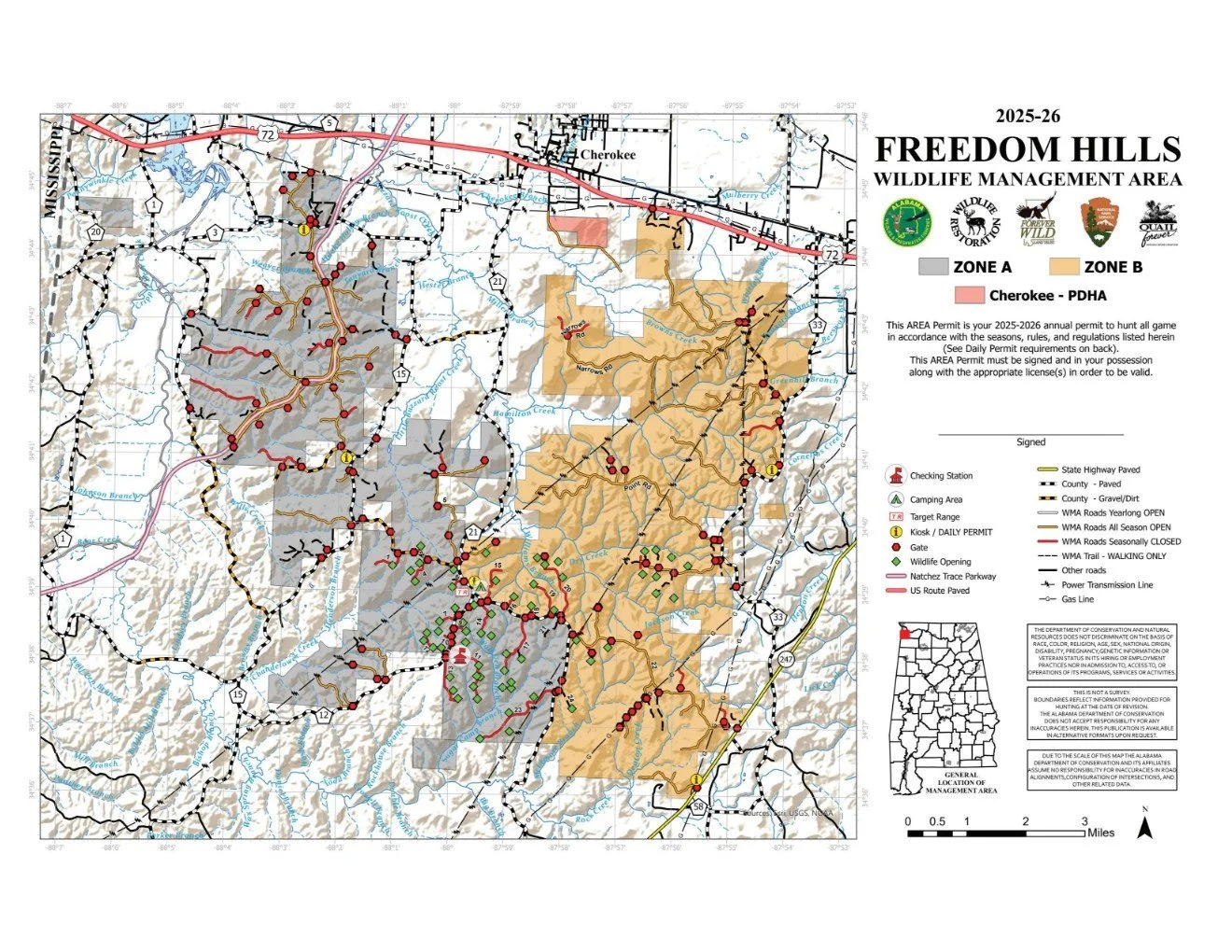Freedom Hills WMA Boundary Tracement