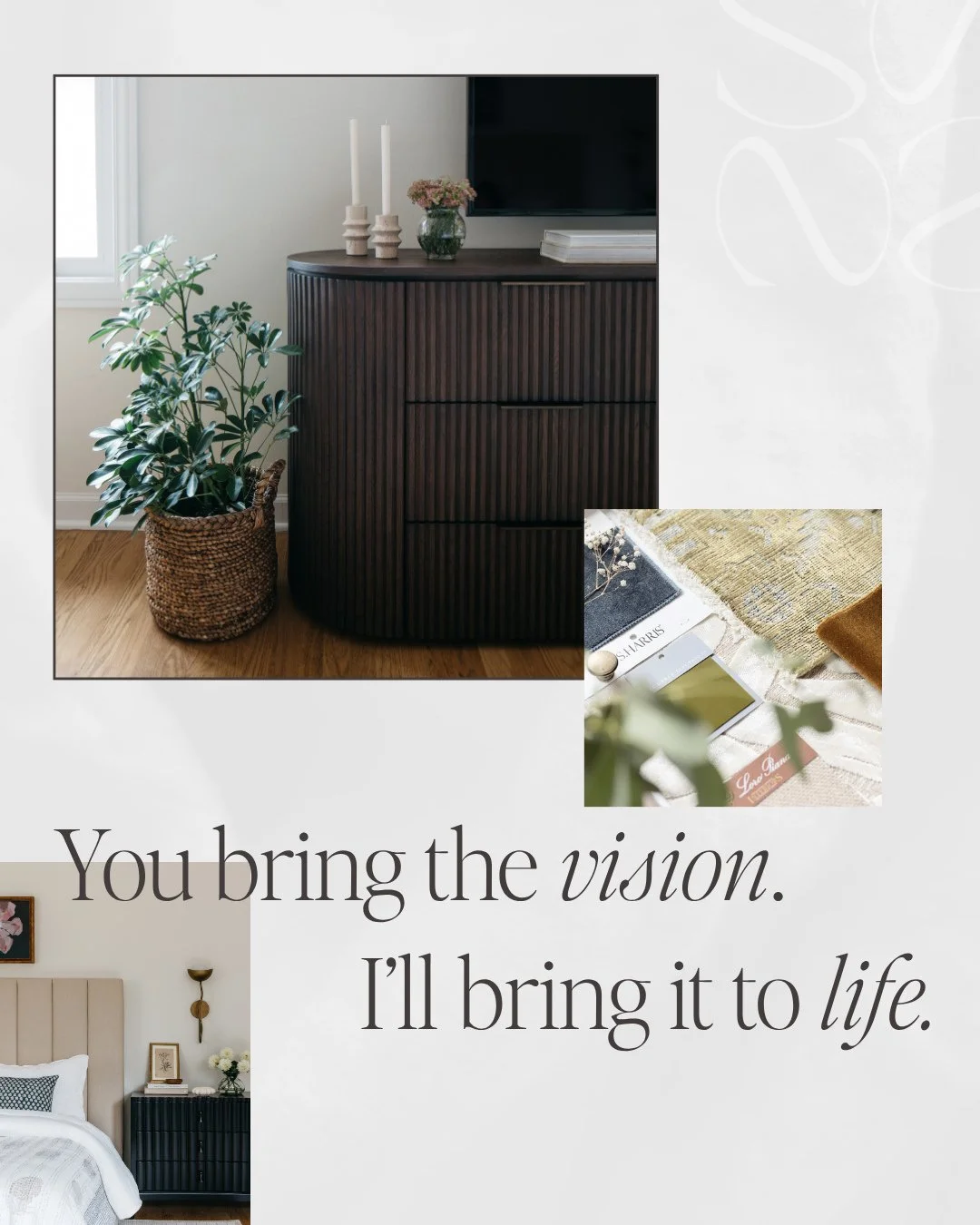 Good design starts with your vision, and I&rsquo;m here to bring it to life in a curated, intentional way.⁠
⁠
Every floor plan tweak, fabric choice, color palette, and material selection begins with you. Your lifestyle, your taste, your day to day. N