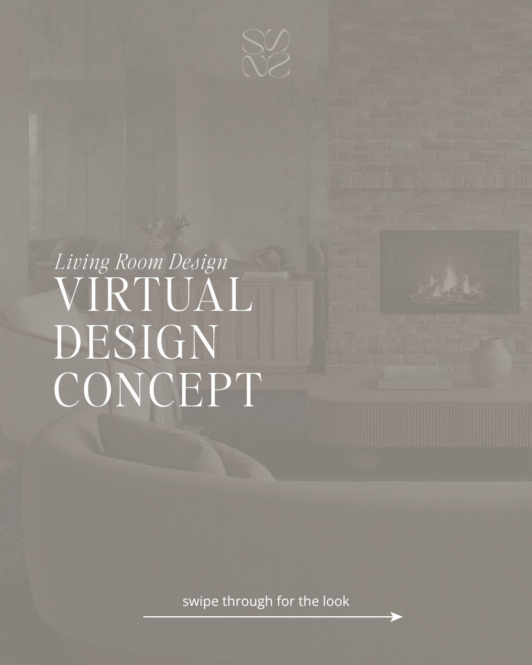 The client said "cozy but make it interesting." 🤎⁠
⁠
This is one concept option for a current virtual client's living room - antique mirrors, unlacquered brass, and enough texture to make the room feel like it's been layered, collected, an