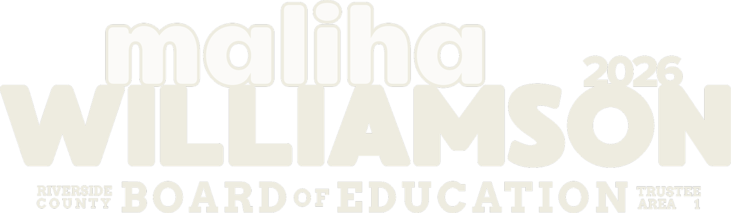 Elect Maliha Williamson for RC Board of Education  - TA1 - JUNE 2026